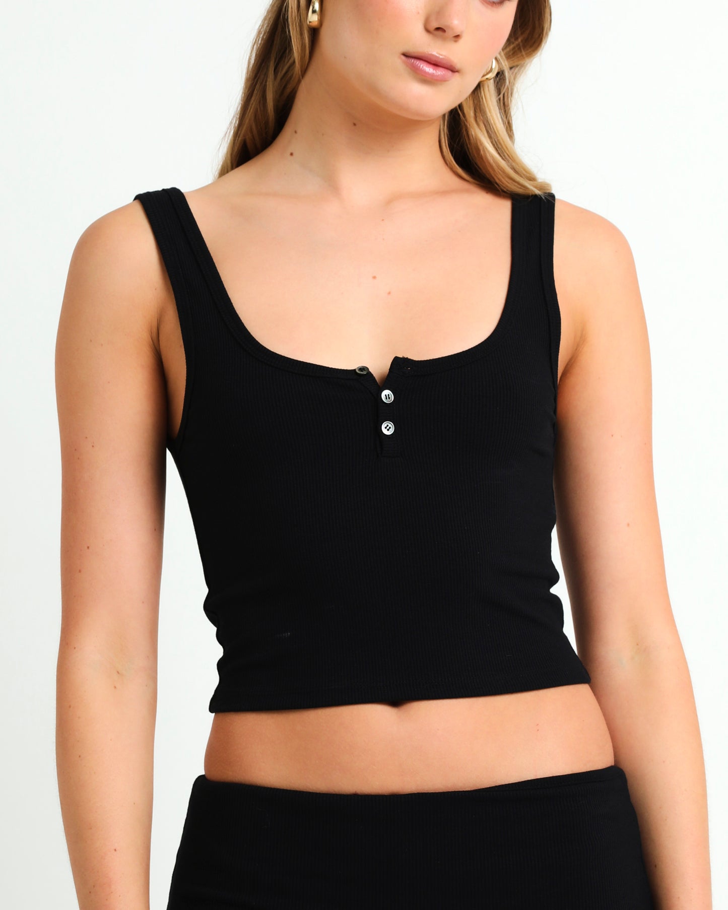 Soft Knit Button Tank