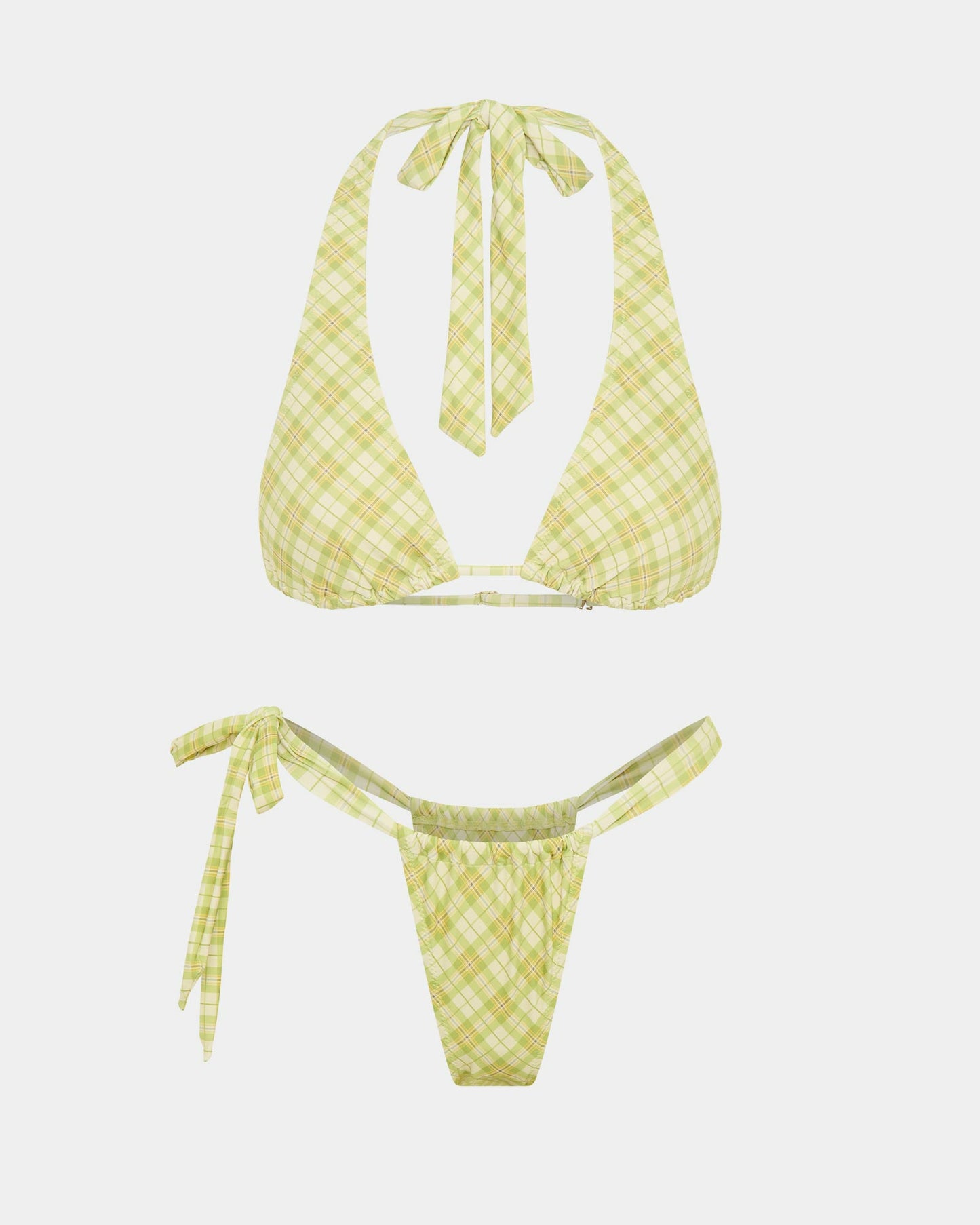 Parka Vintage Check Halter Bikini Set