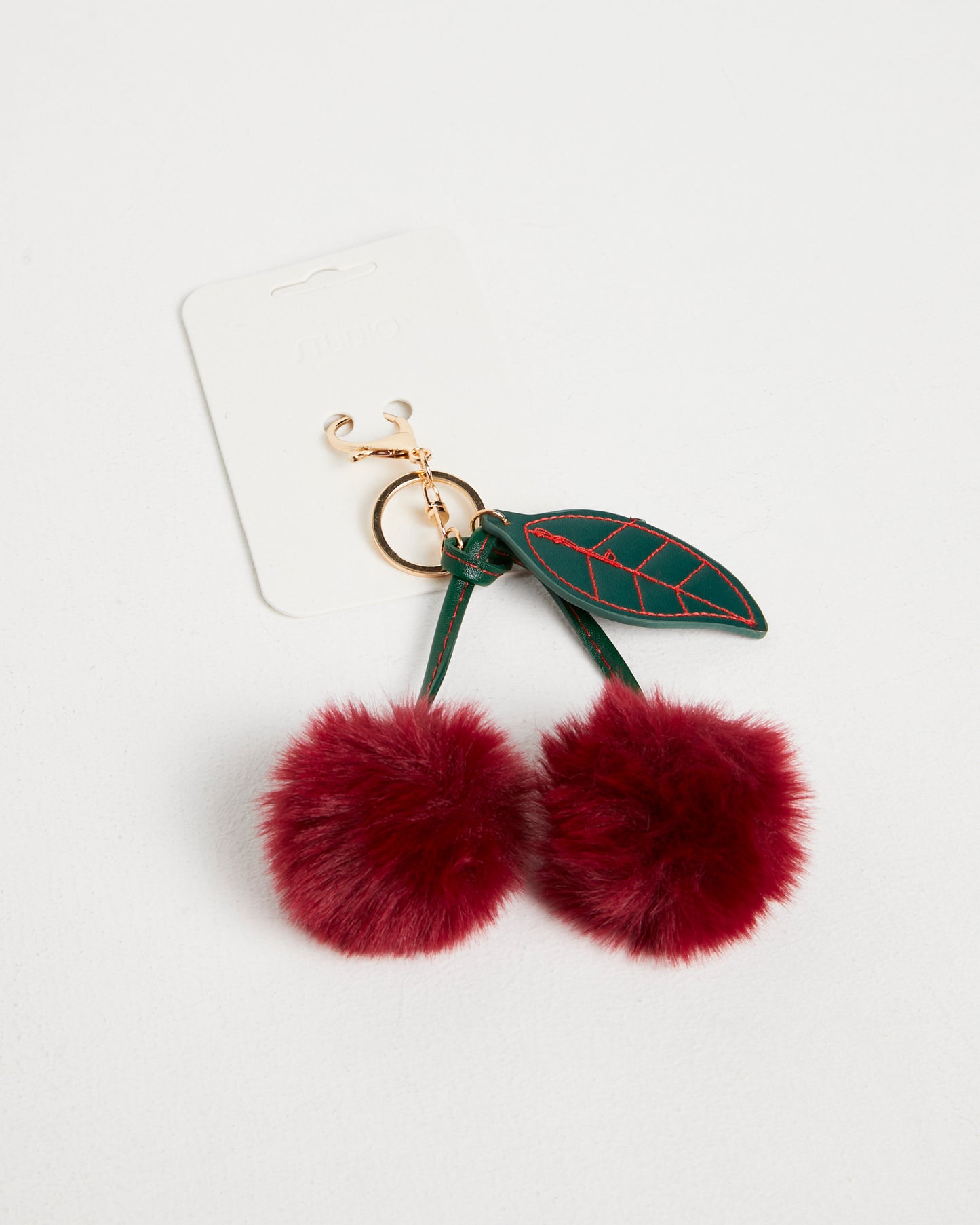 Fluffy Cherry Keyring