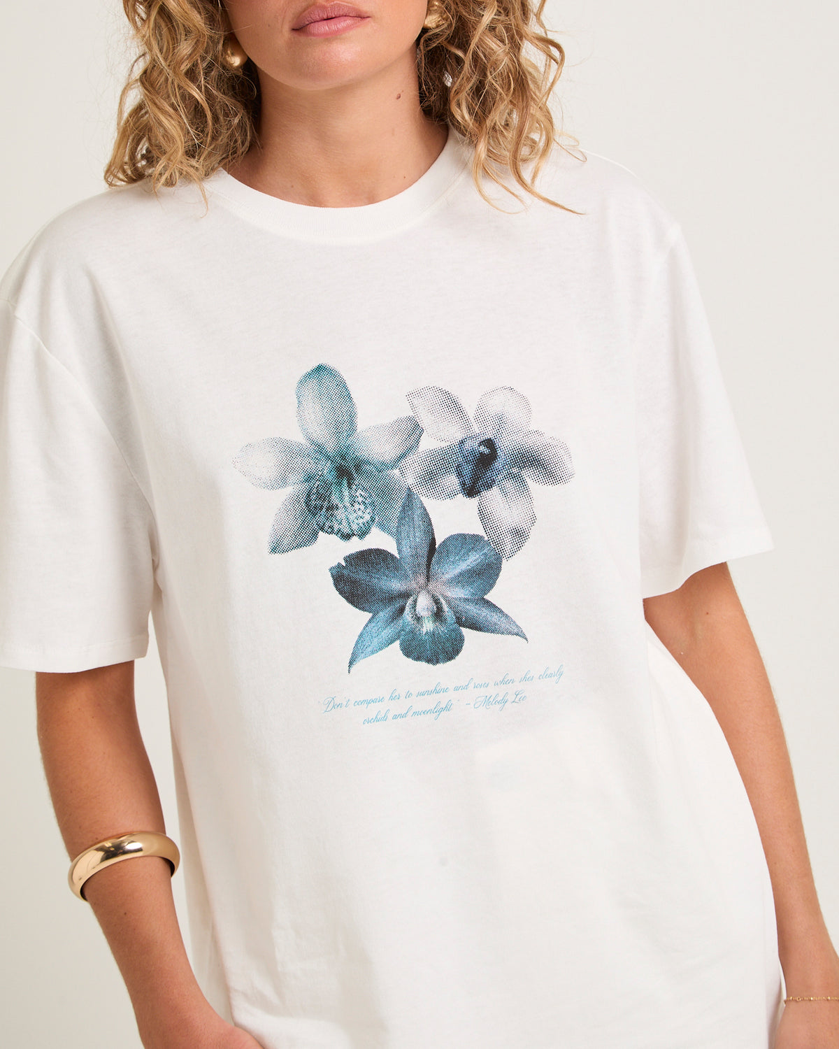 Orchids & Moonlight Oversized T-Shirt WHITE