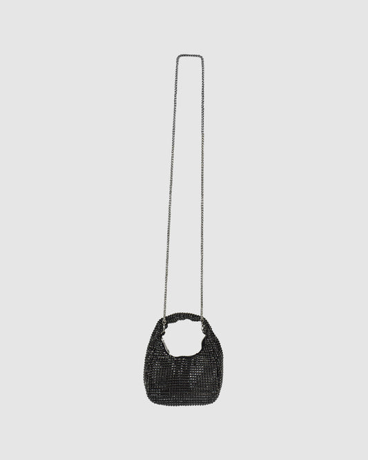 Precious Shoulder Bag BLACK DIAMANTE/SILVER