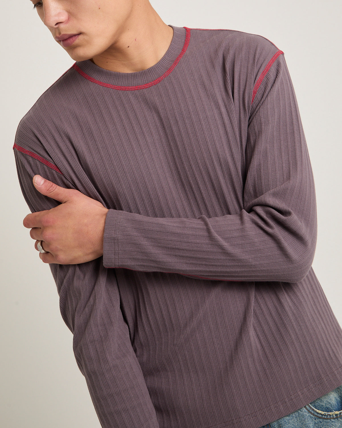 CCTV Rib Long Sleeve Shirt