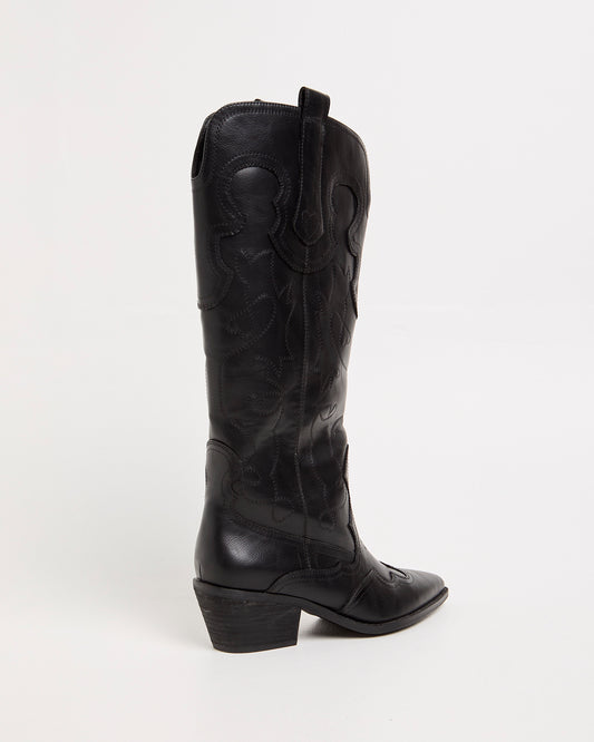 Malvin Western Boots BLACK/BLACK