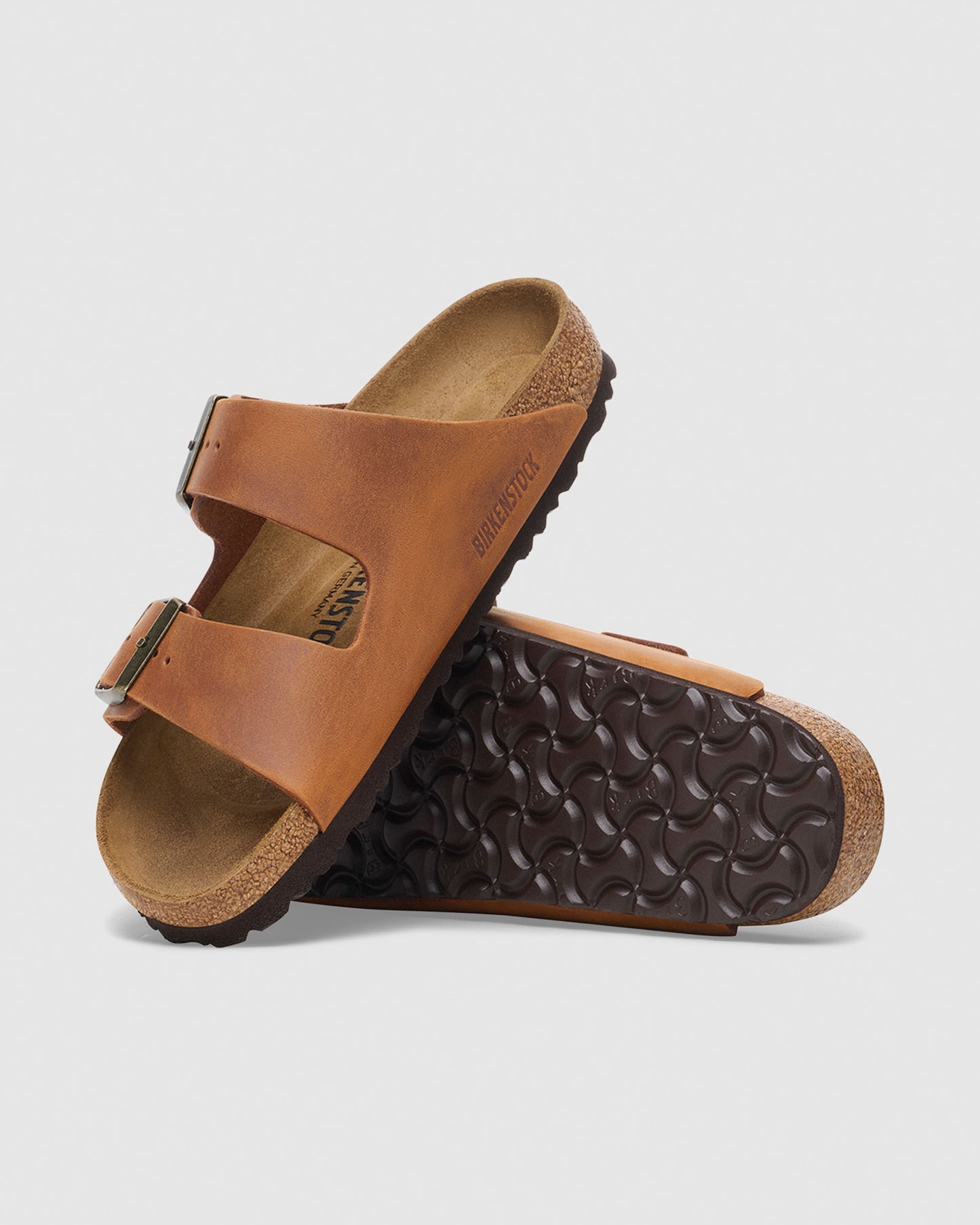 Arizona Oiled Leather Sandals Cognac