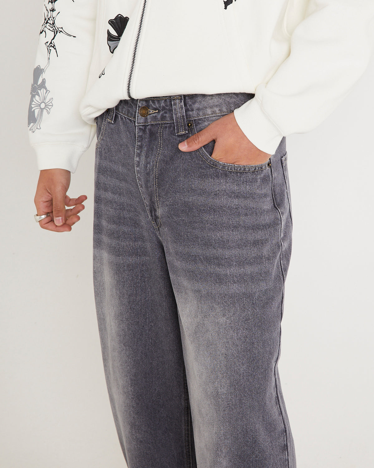 Society Baggy Denim Jeans DAZED ASH