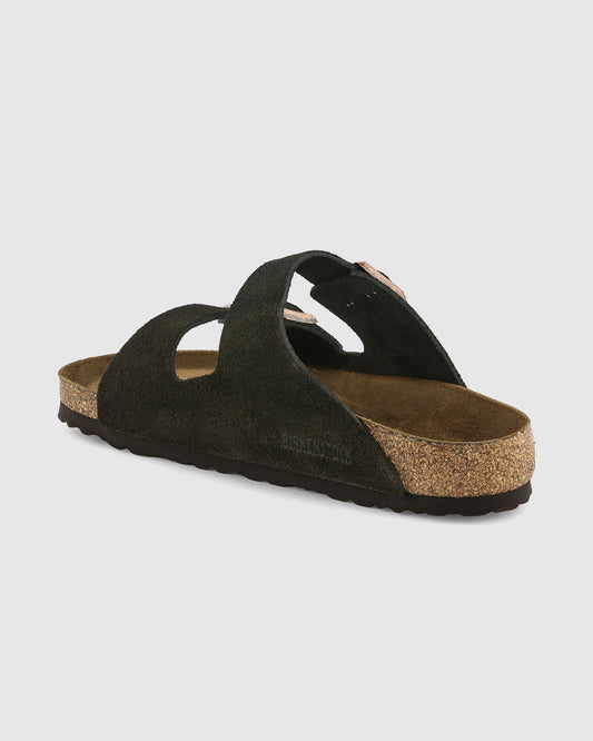 Arizona Soft Foot Bed Suede Leather Sandal MOCCA