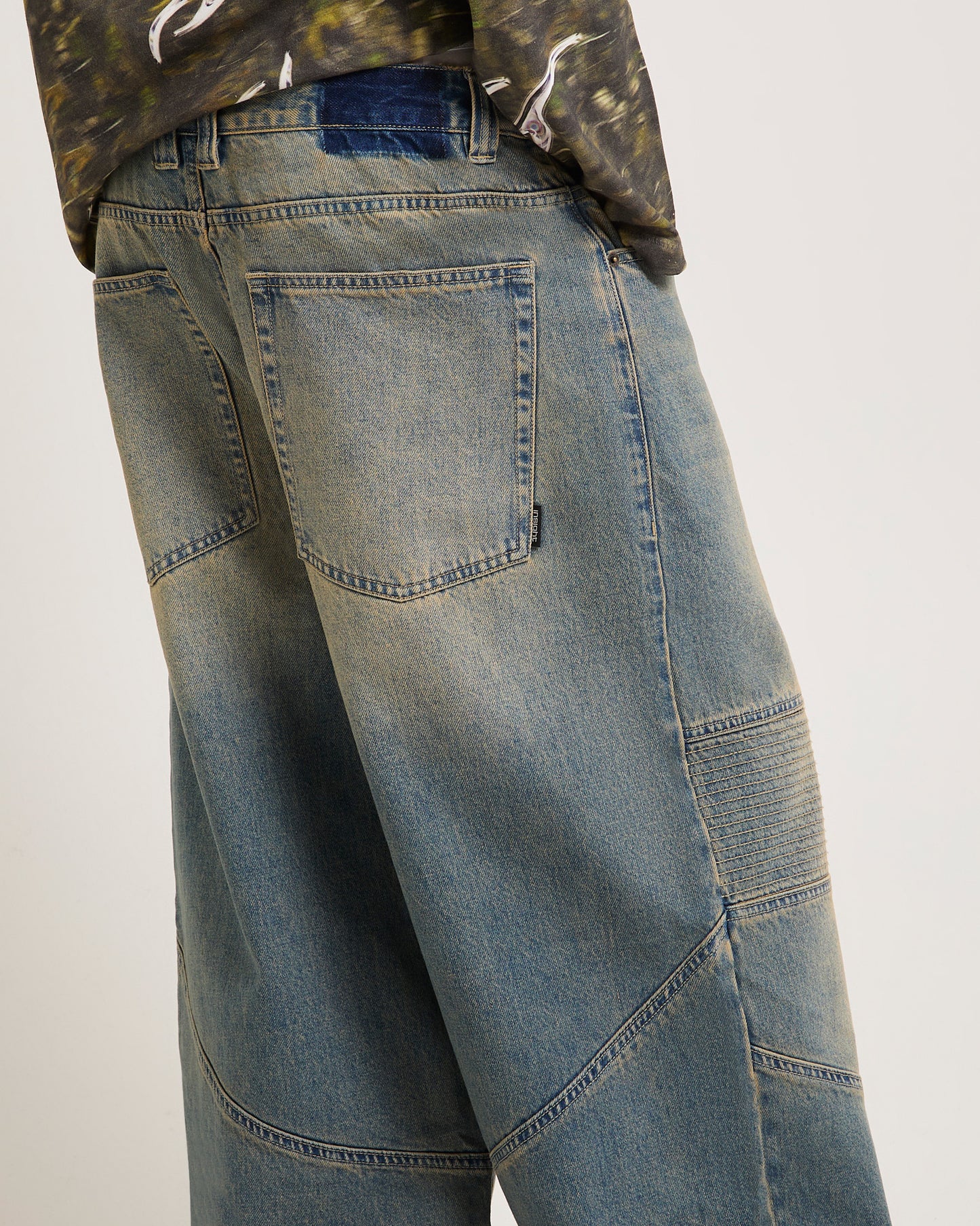 Baggy Moto Denim Jeans
