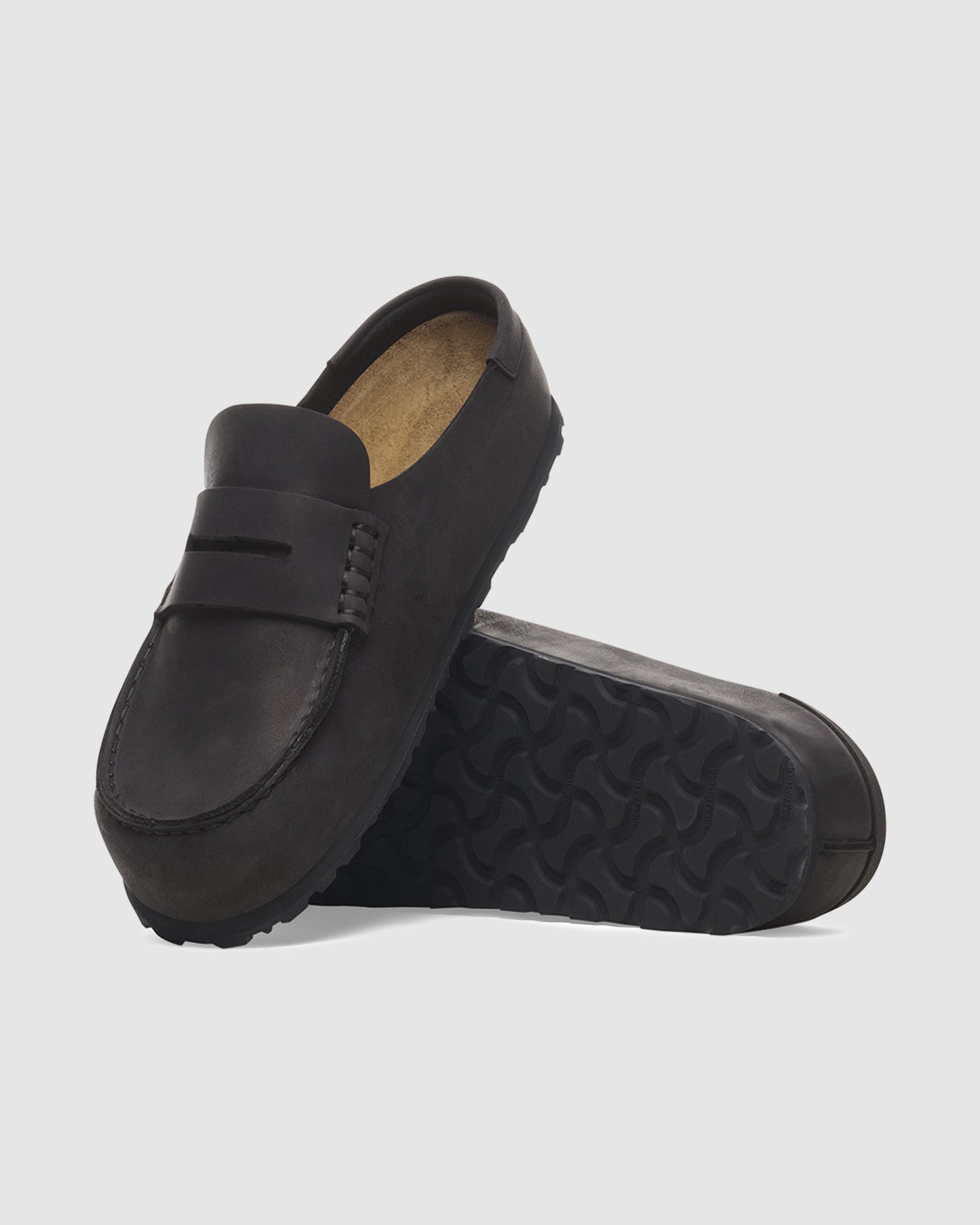 Naples Wrapped Black Oiled Leather Clog
