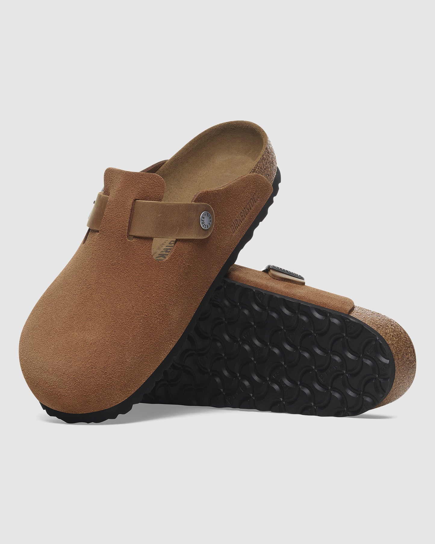 Boston Oiled/Suede Mixed Leather Clog