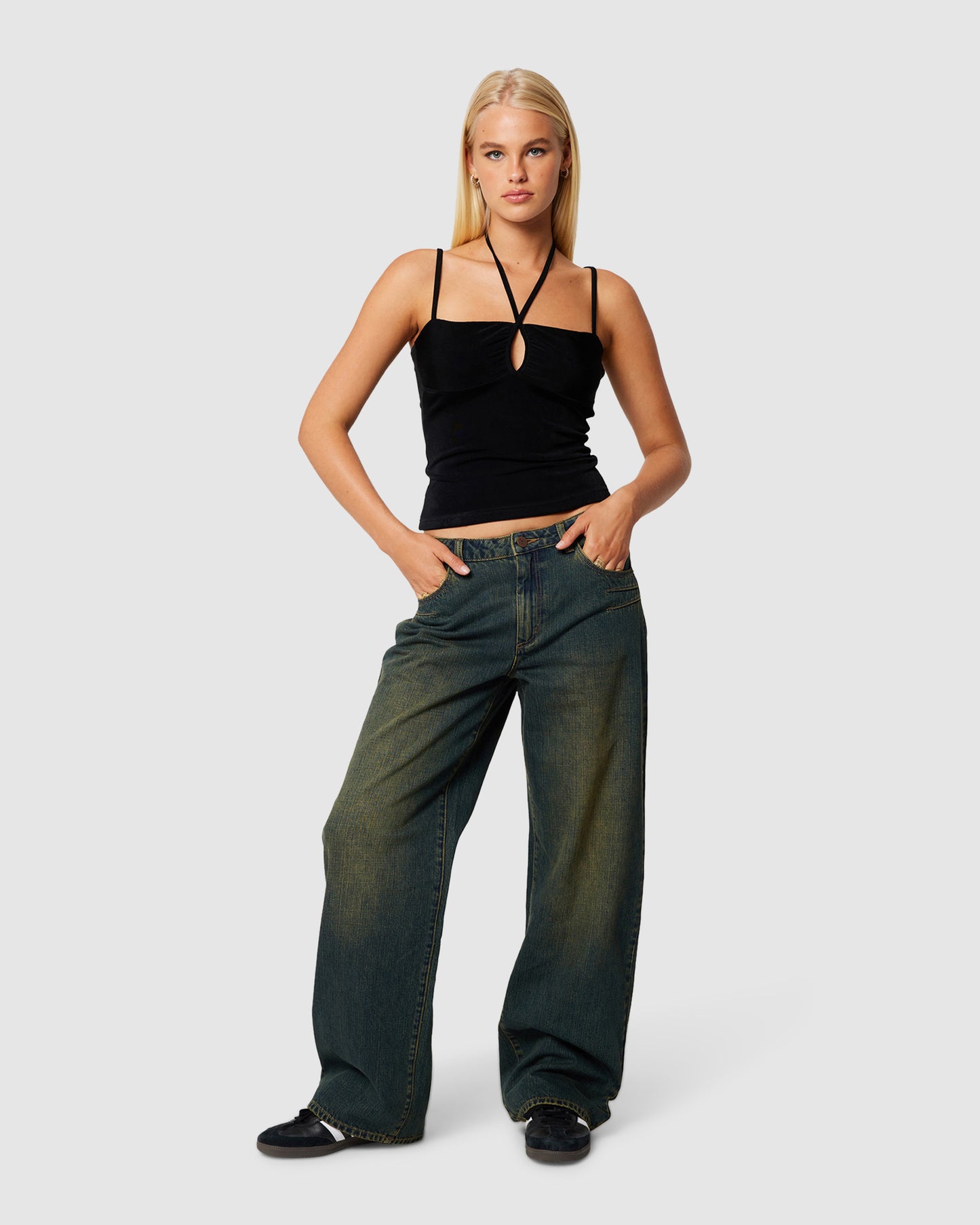 95 Mid Baggy Zip Denim Jeans Xena