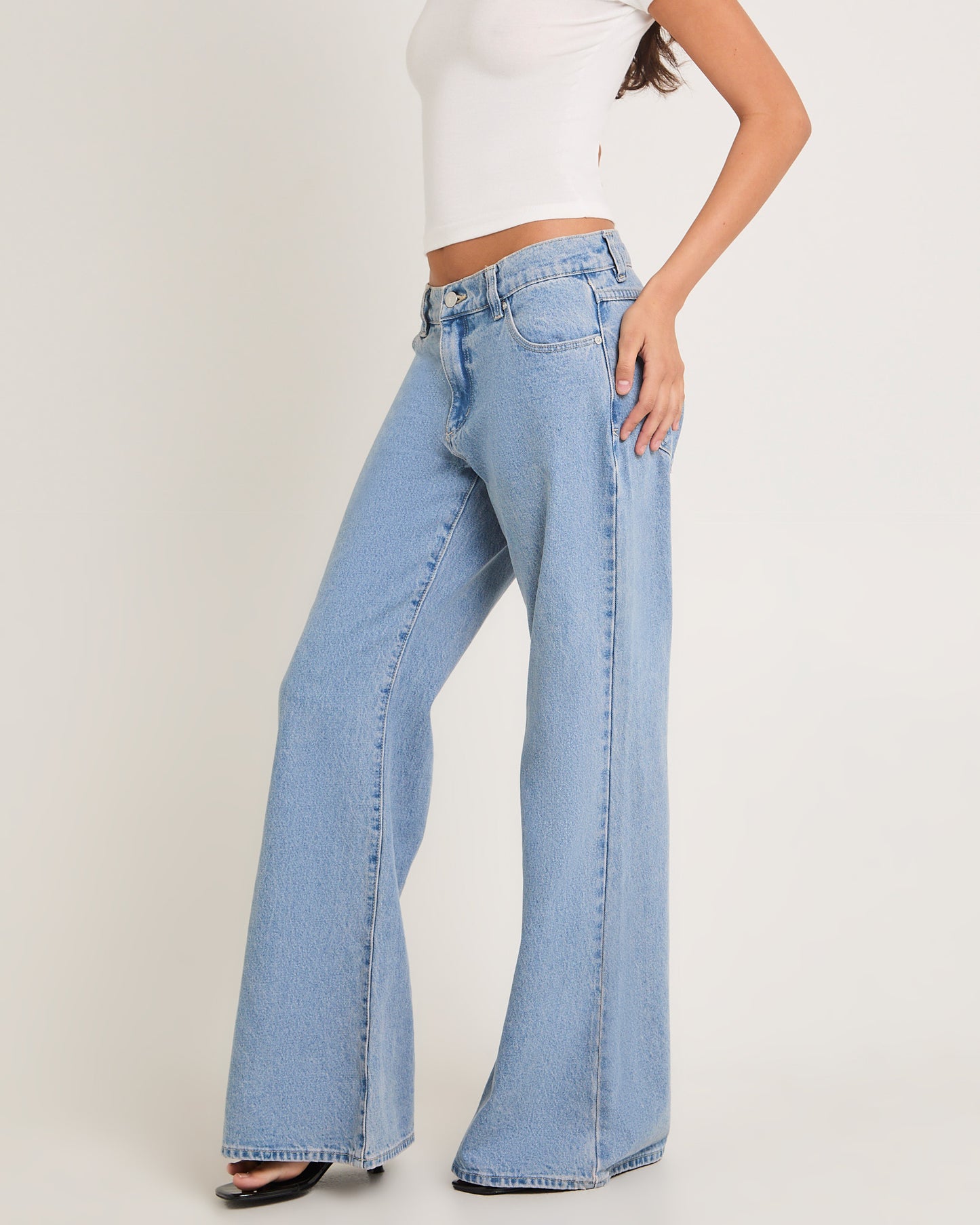 99 Low Baggy Flare Denim Jeans Paris