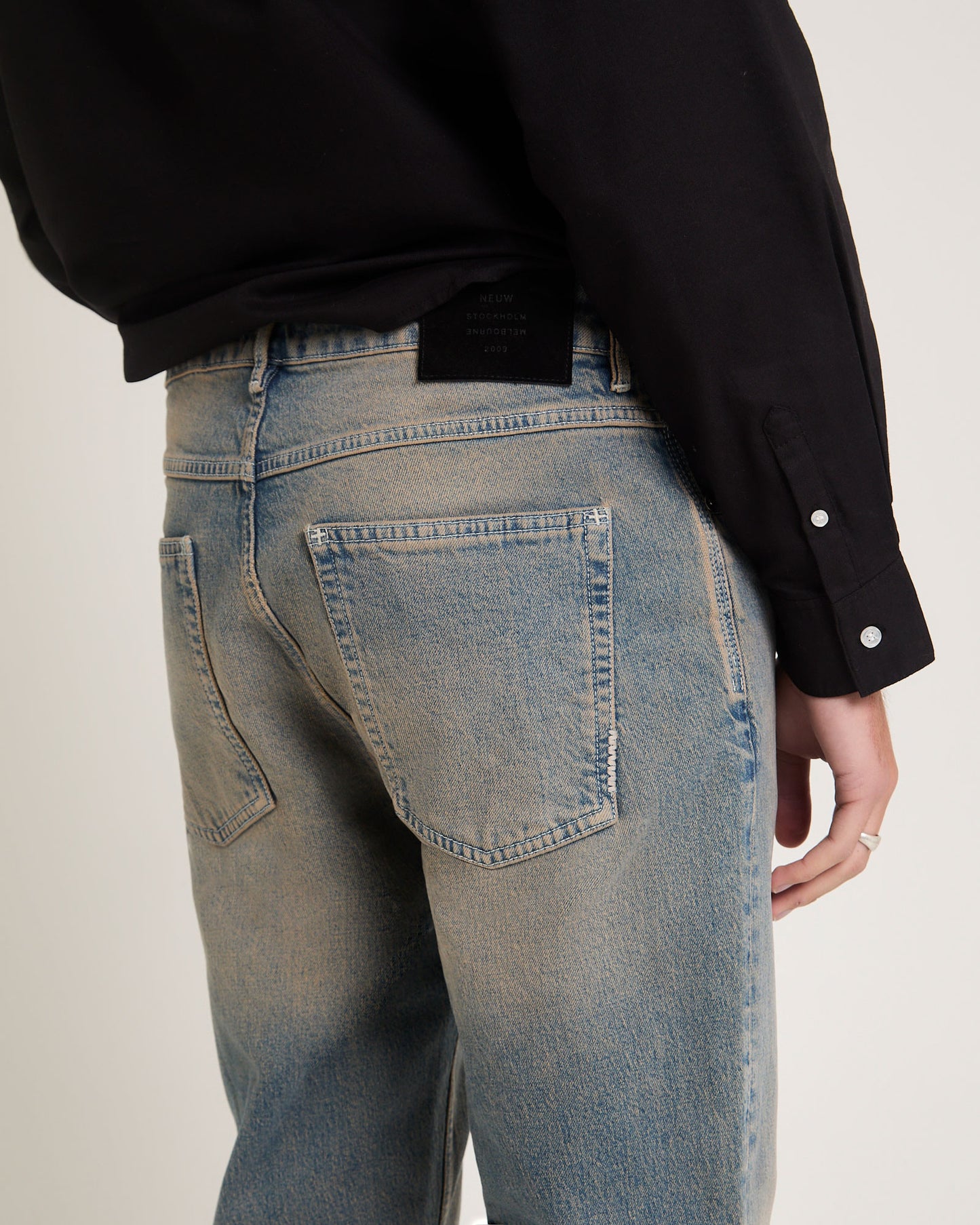 Ray Straight Denim Jeans Salt