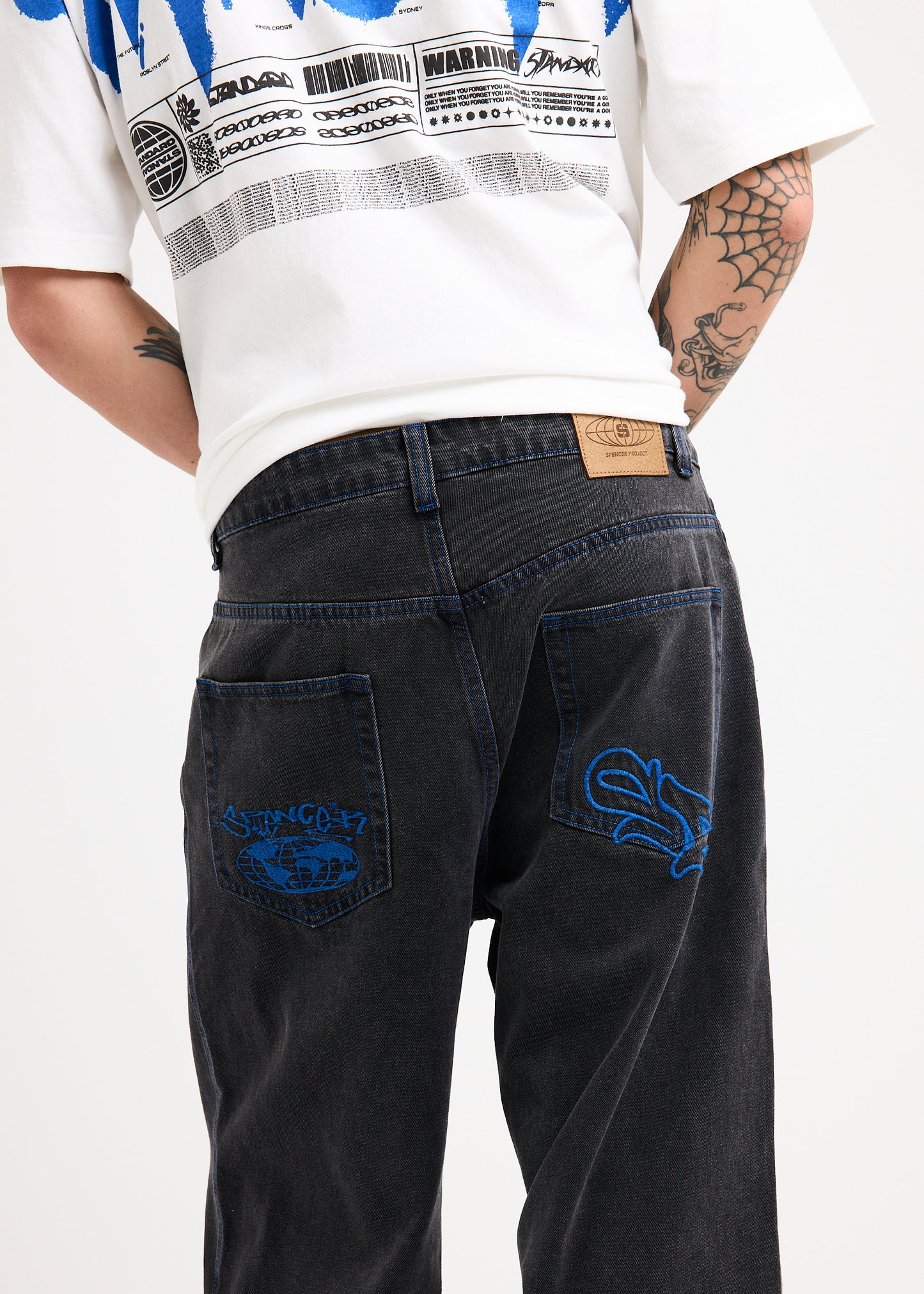 Sticker Wide Boy Denim Jeans