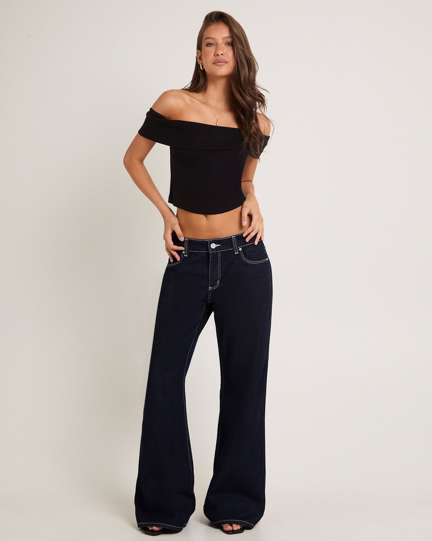 99 Low Baggy Flare Denim Jeans Nicky