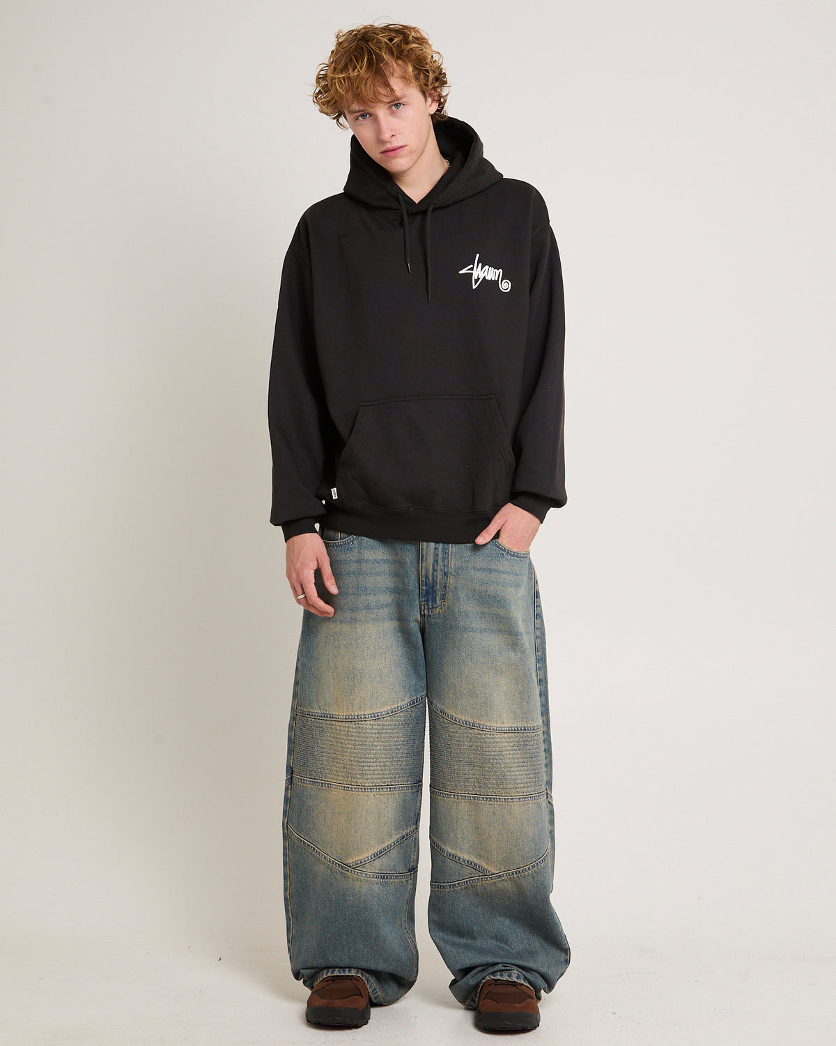 This Thing Dot Hoodie WASHED BLACK