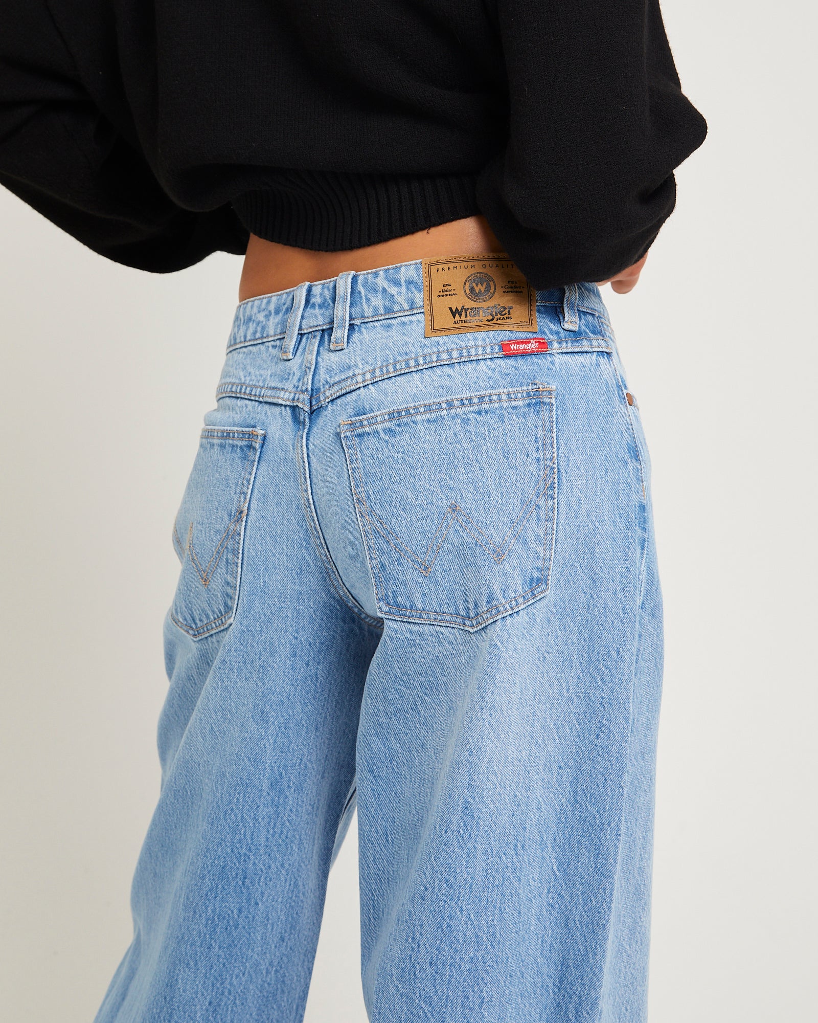 Low Farrah Baggy Denim Jeans Blue River – General Pants Co. Low Farrah Baggy Denim Jeans Blue River – General Pants Co.