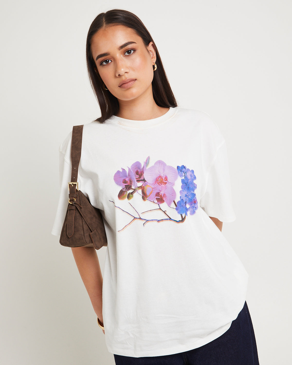 Flower Fever Boyfriend T-Shirt WHITE
