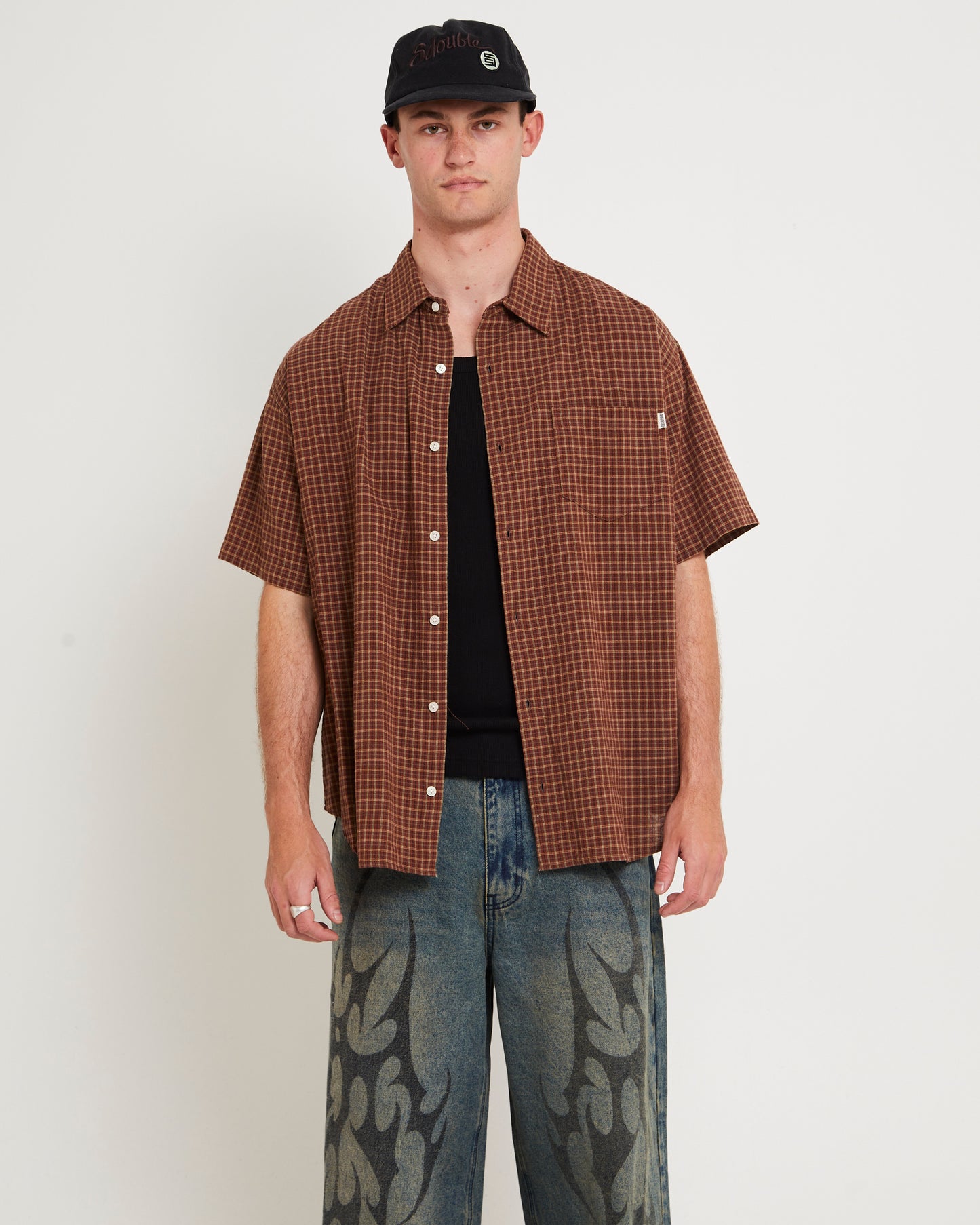 Point Plaid Summer Short Sleeve Shirt