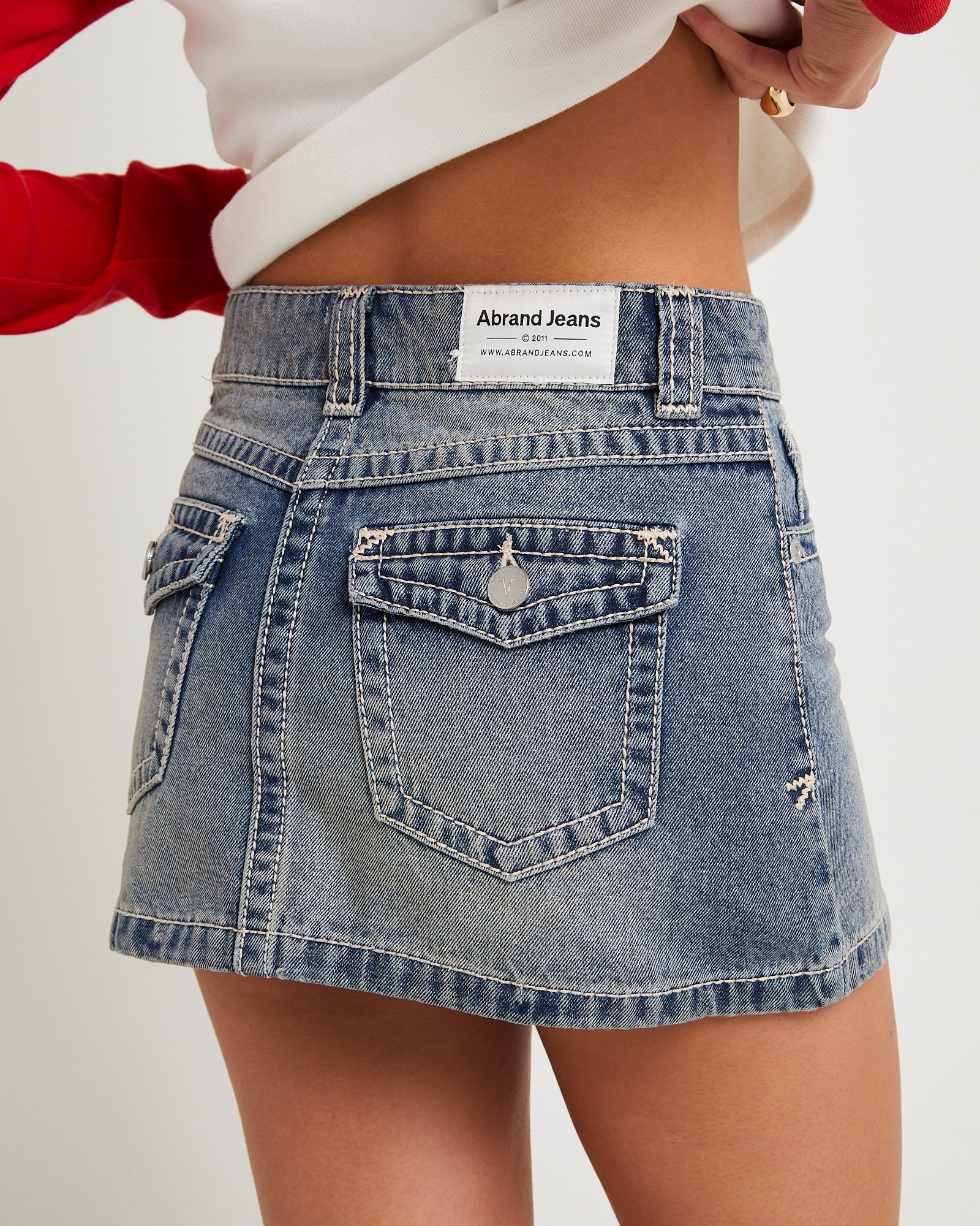 95 Mid Aline Denim Skirt Amber – General Pants Co.