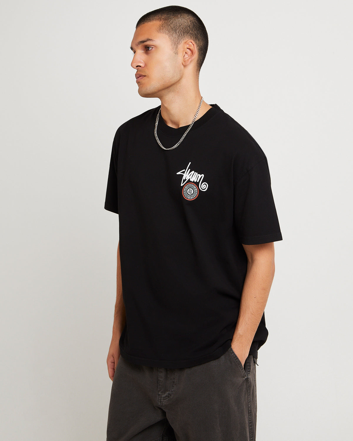 Tack Dot Short Sleeve T-Shirt WASHED BLACK