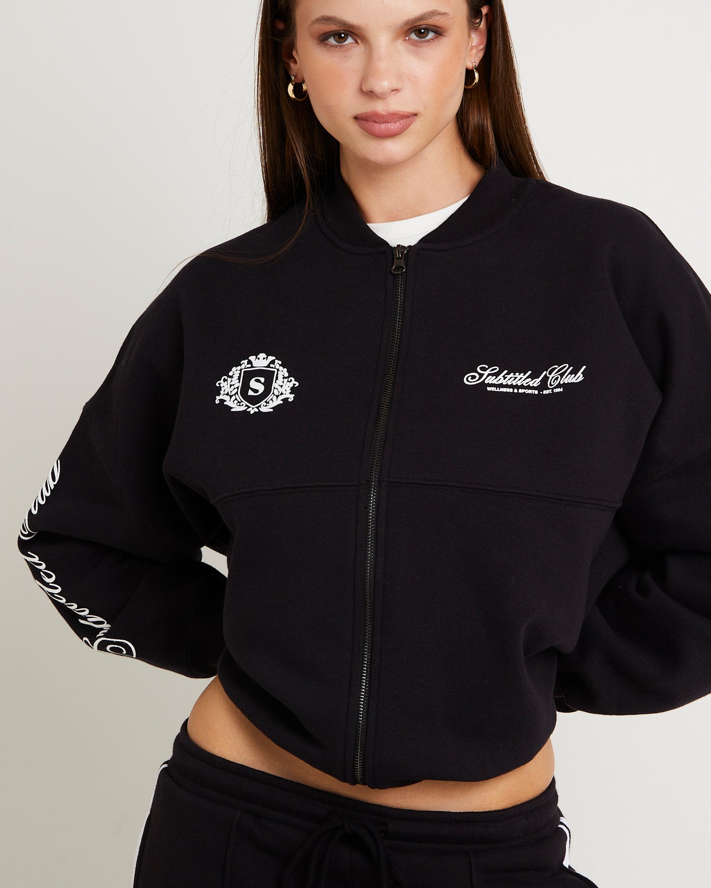 Subtitled Wellness Club Bomber Jacket