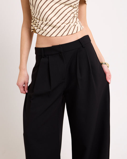 Emory Low Rise Tailored Pants BLACK