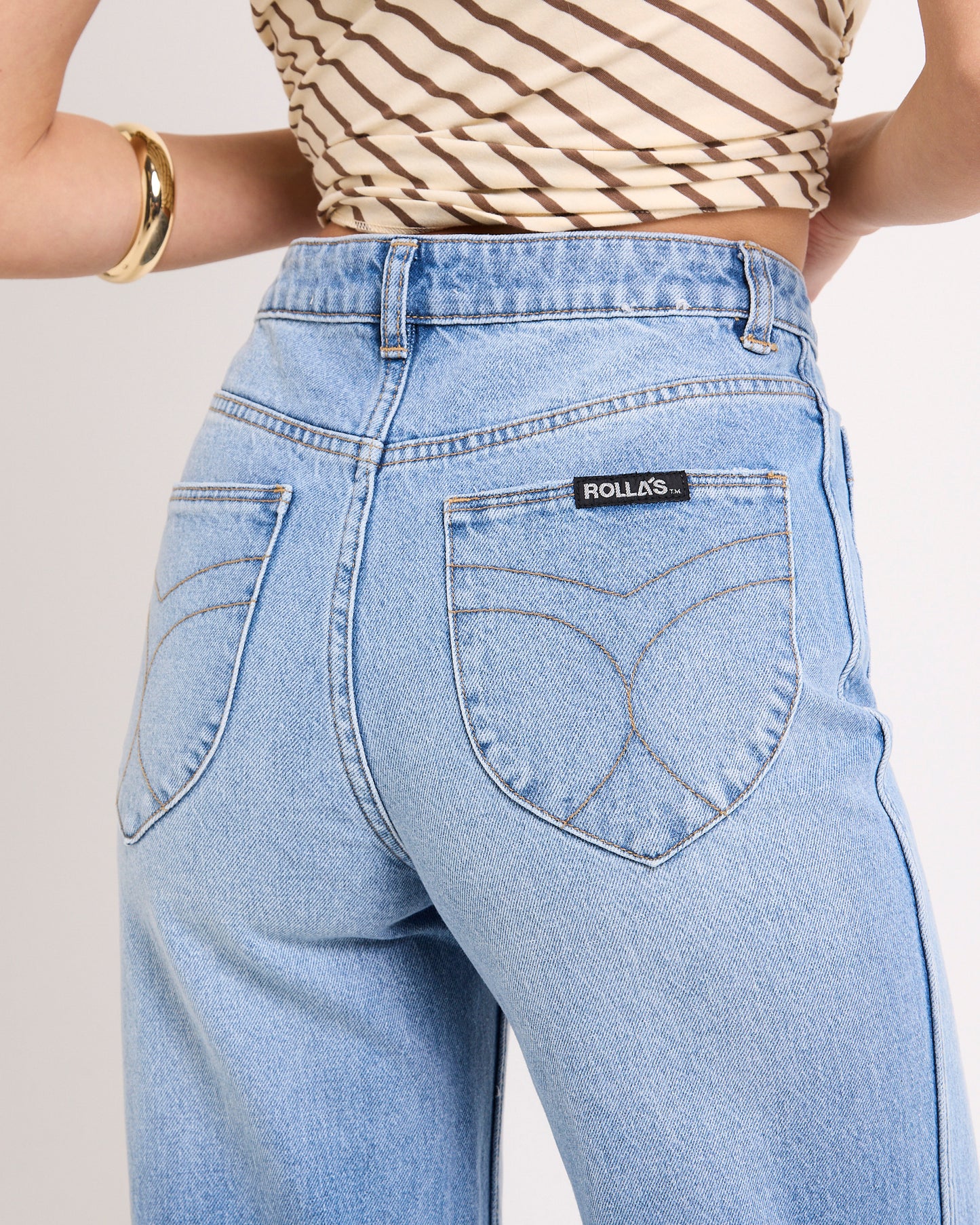 Sailor Denim Jeans Long Brad Blue Cuff