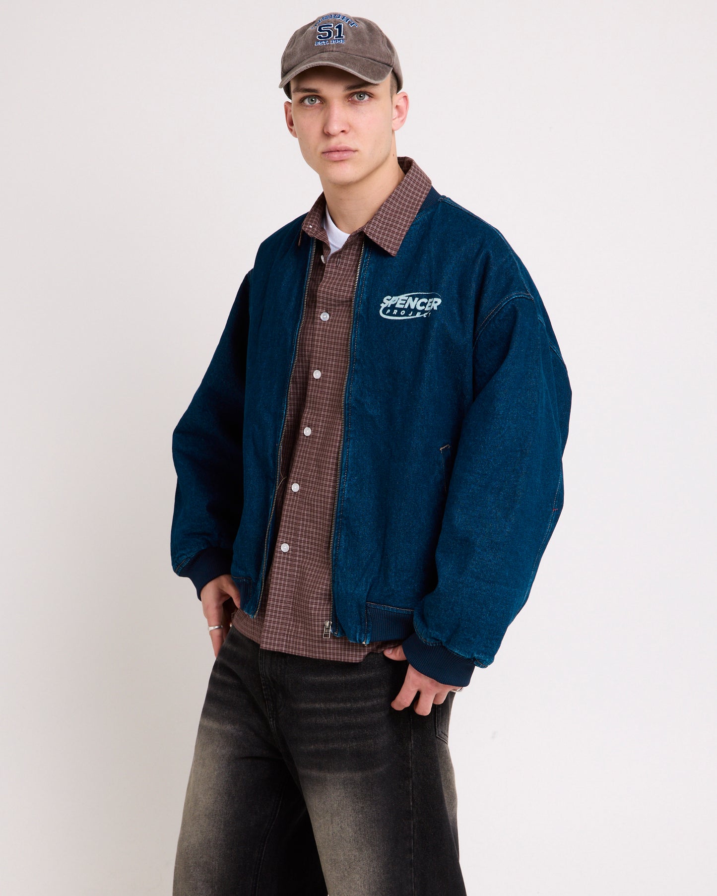 Raven Denim Bomber Jacket