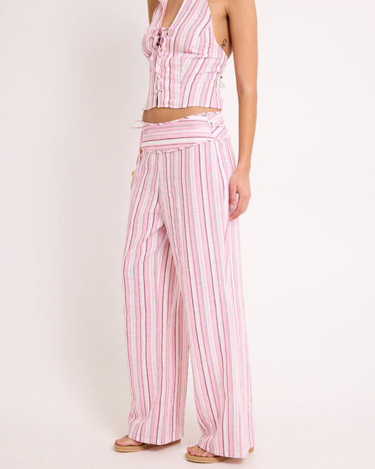 Salina Stripe Pants PINK STRIPE
