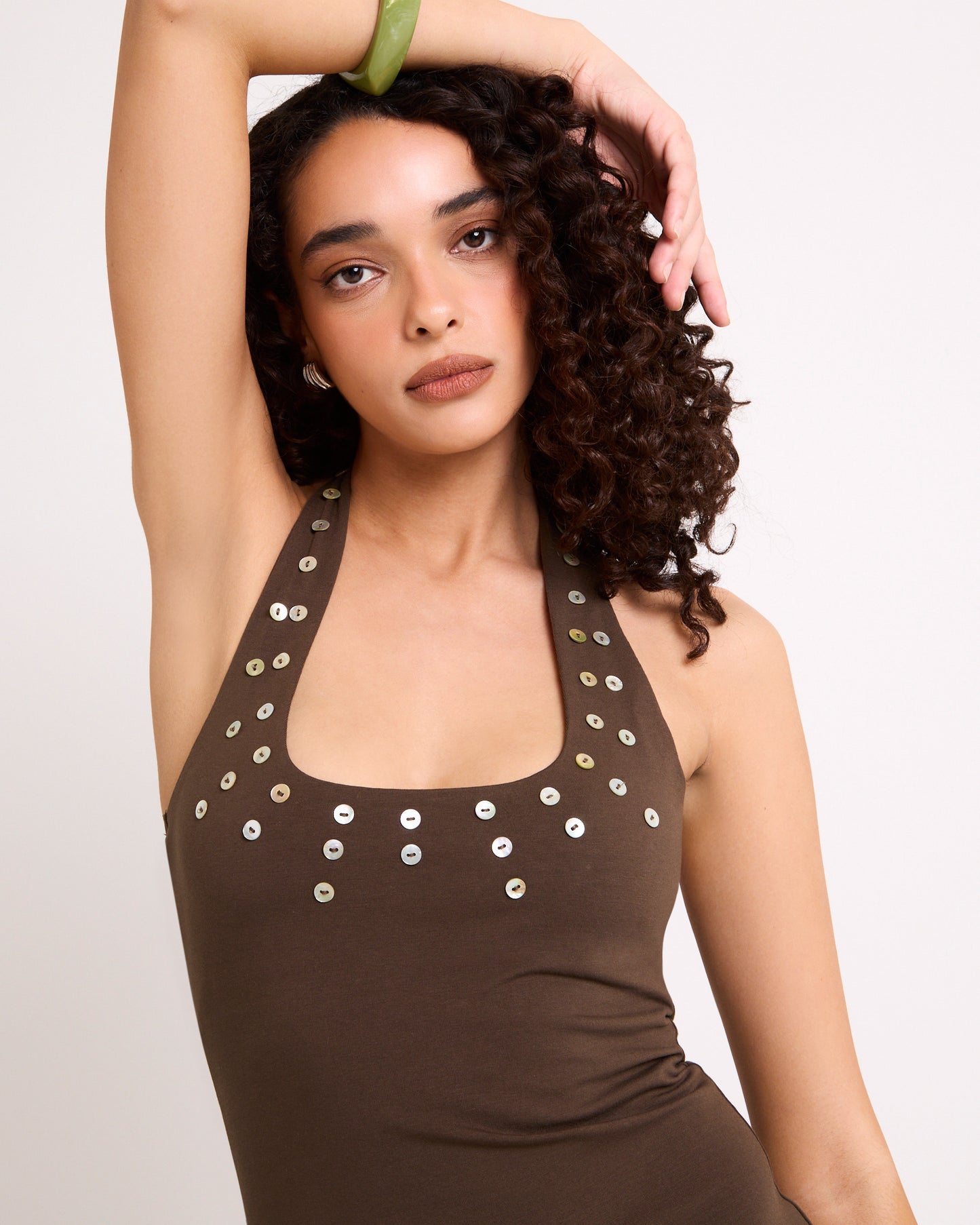 Melly Mother Of Pearl Mini Dress