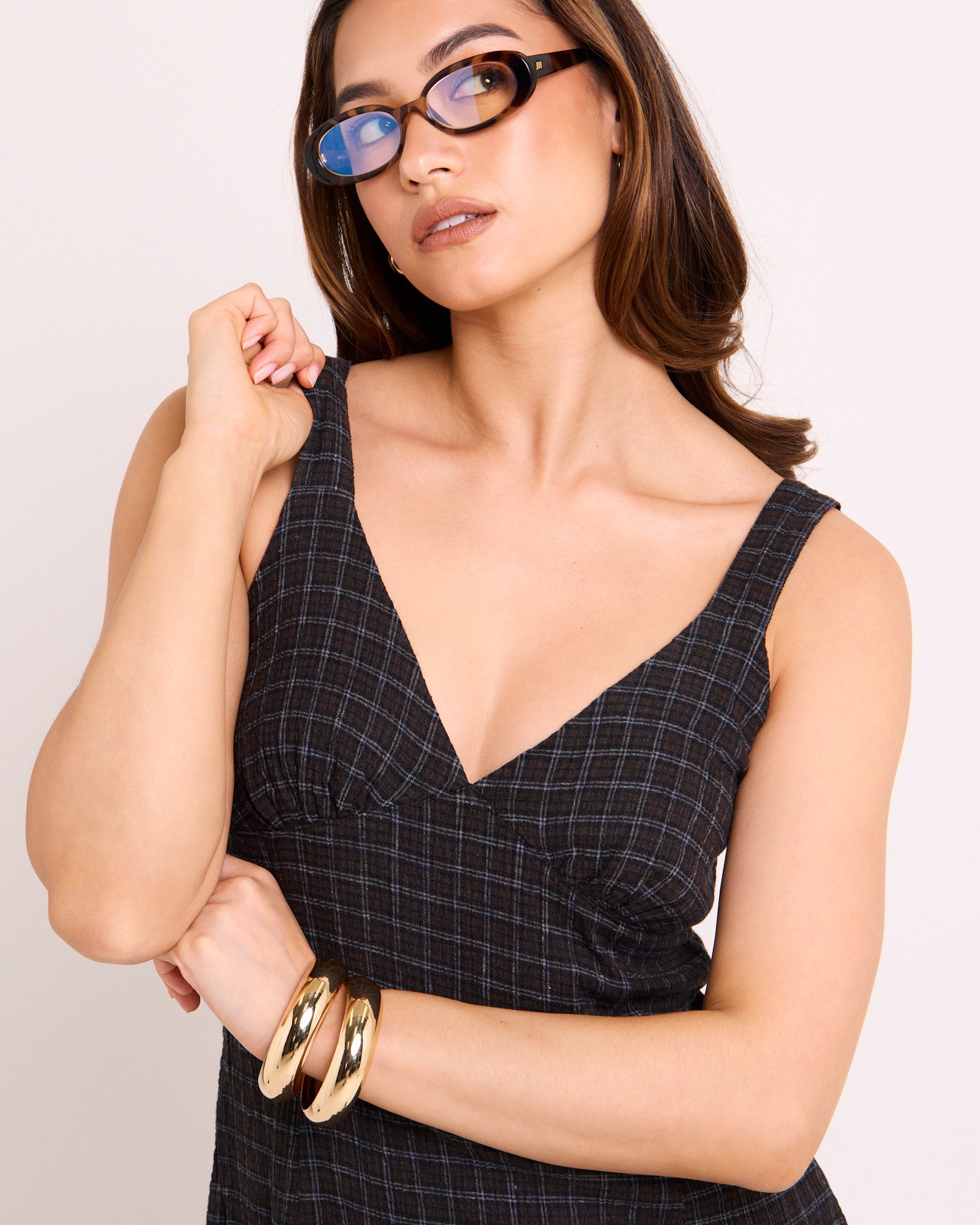 Dusk Seersucker Check Mini Dress – General Pants Co