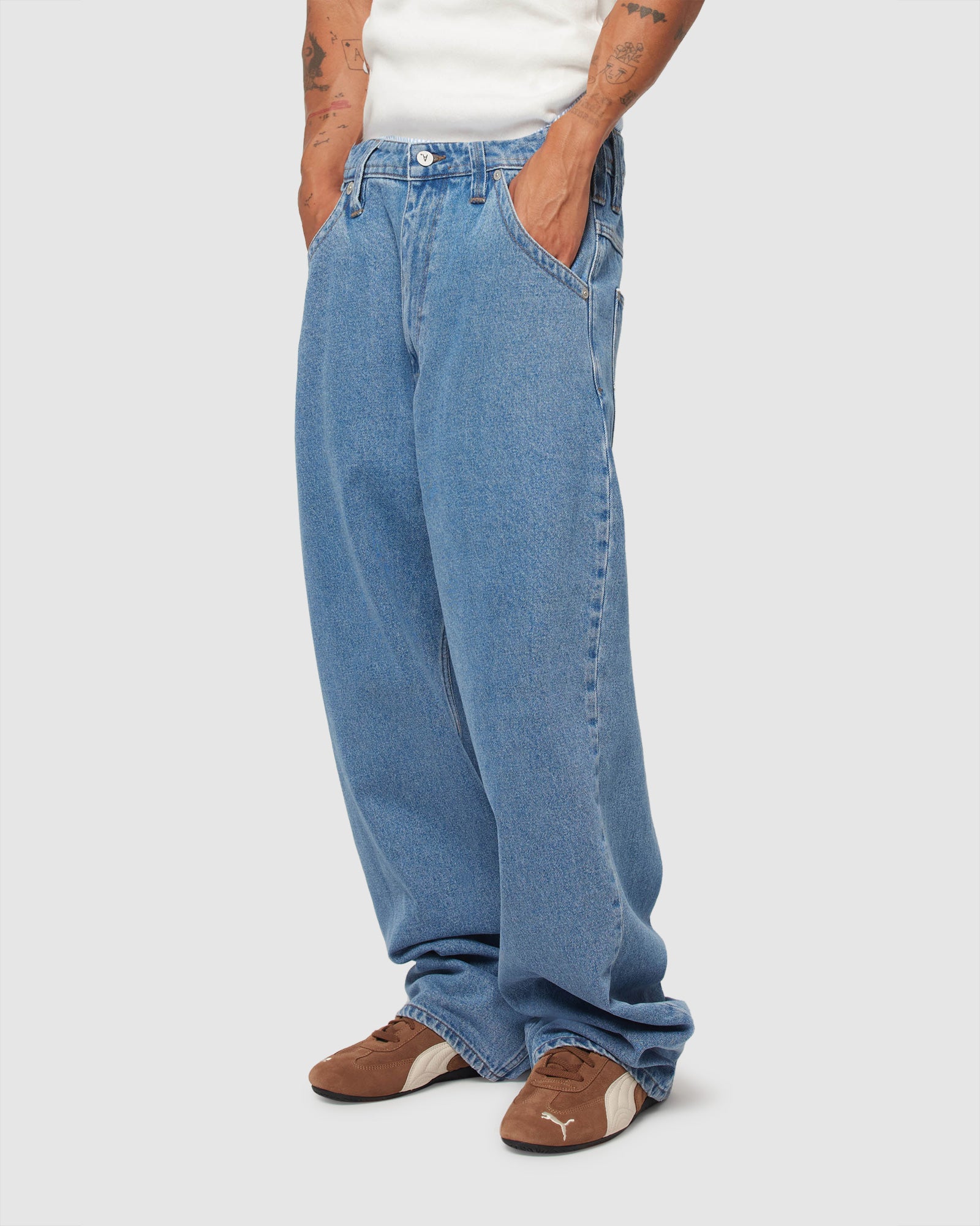 A6 Big Baggy Denim Jeans Corey Patch – General Pants Co.
