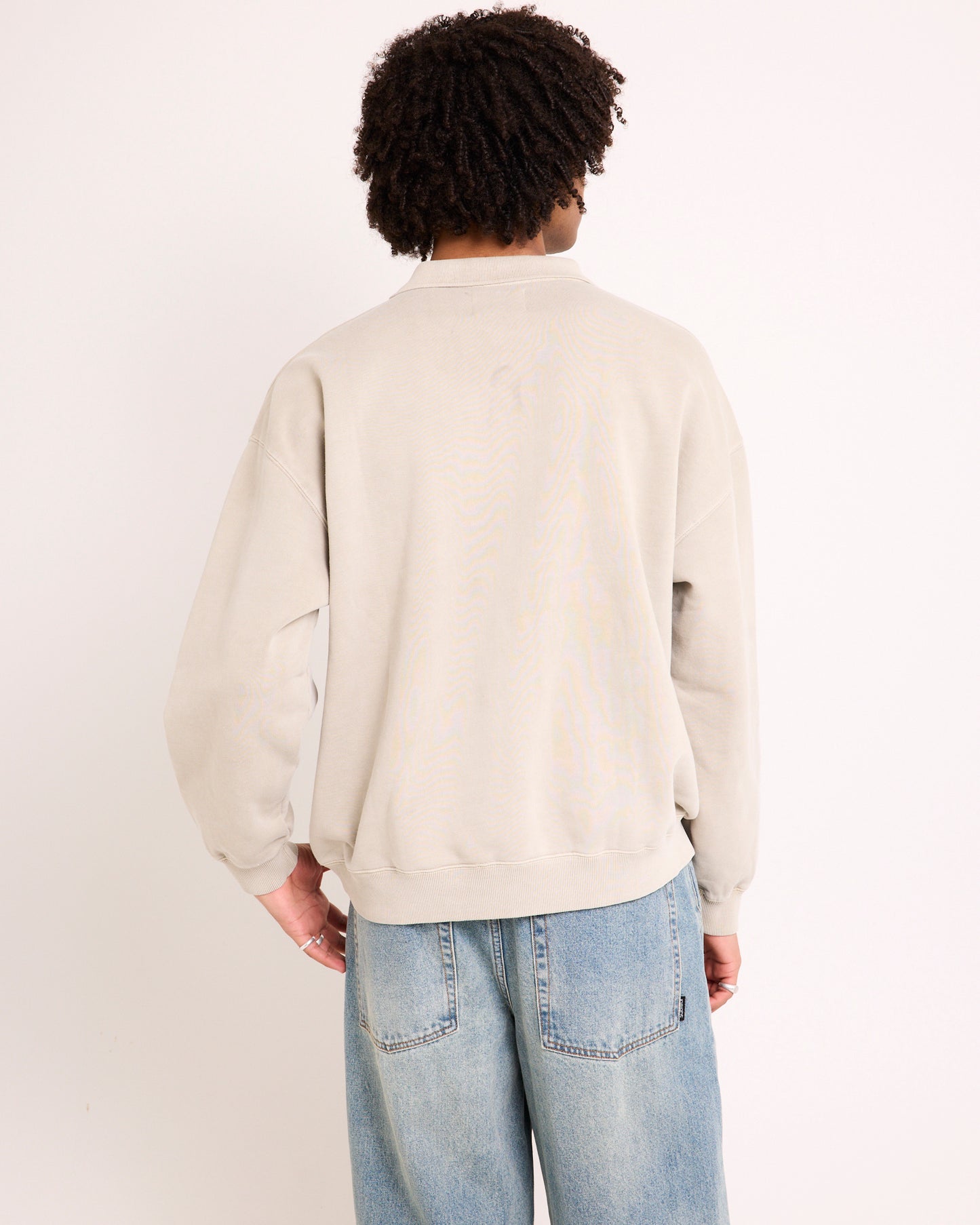 Script Fleece Polo Shirt