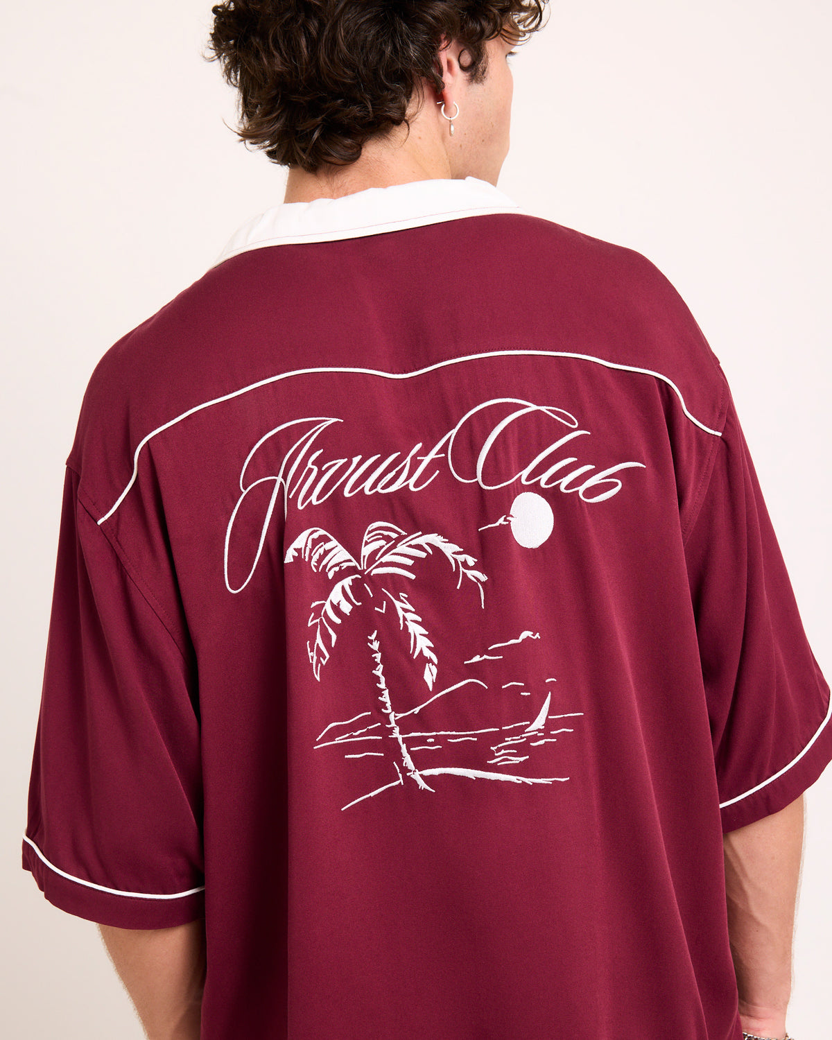 Webber Short Sleeve Bowling Shirt MAROON