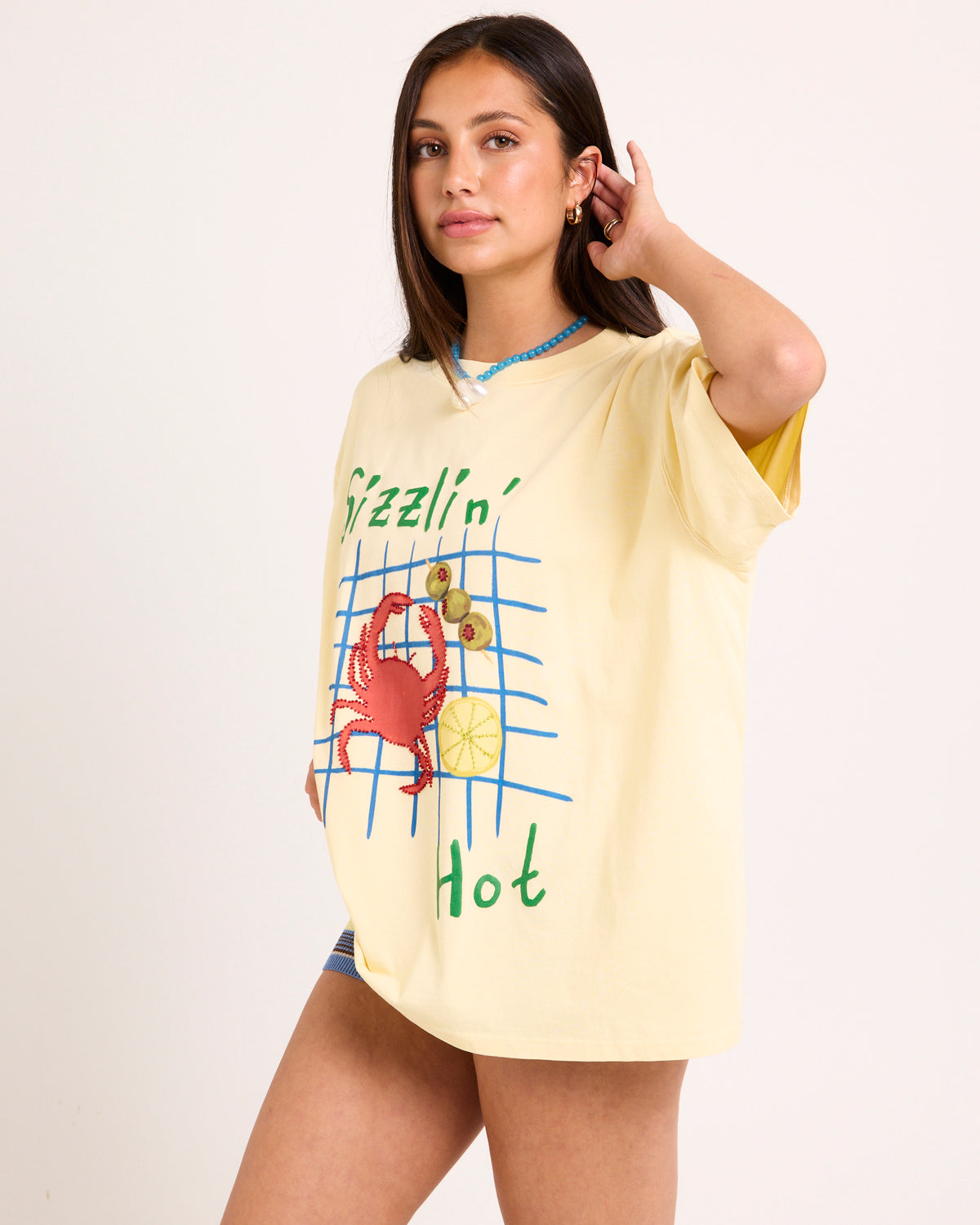 Sizzli'N Hot Oversized T-Shirt YELLOW/RED