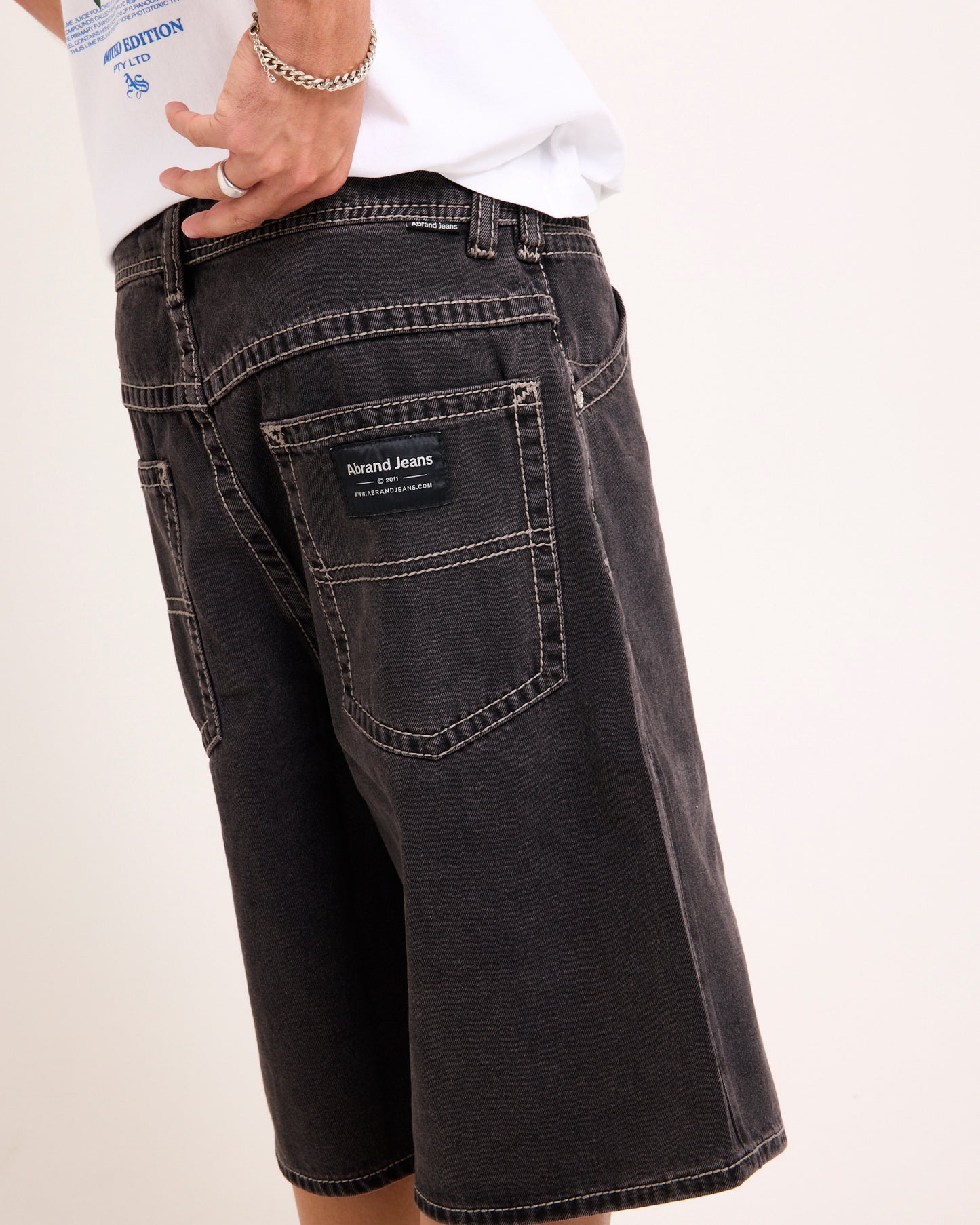 A6 Big Stitch Denim Shorts Frank