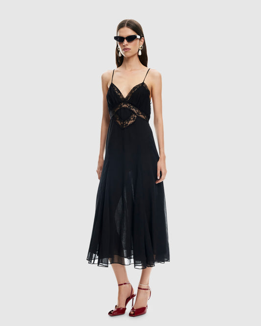 Harmony Midi Dress OBSIDIAN
