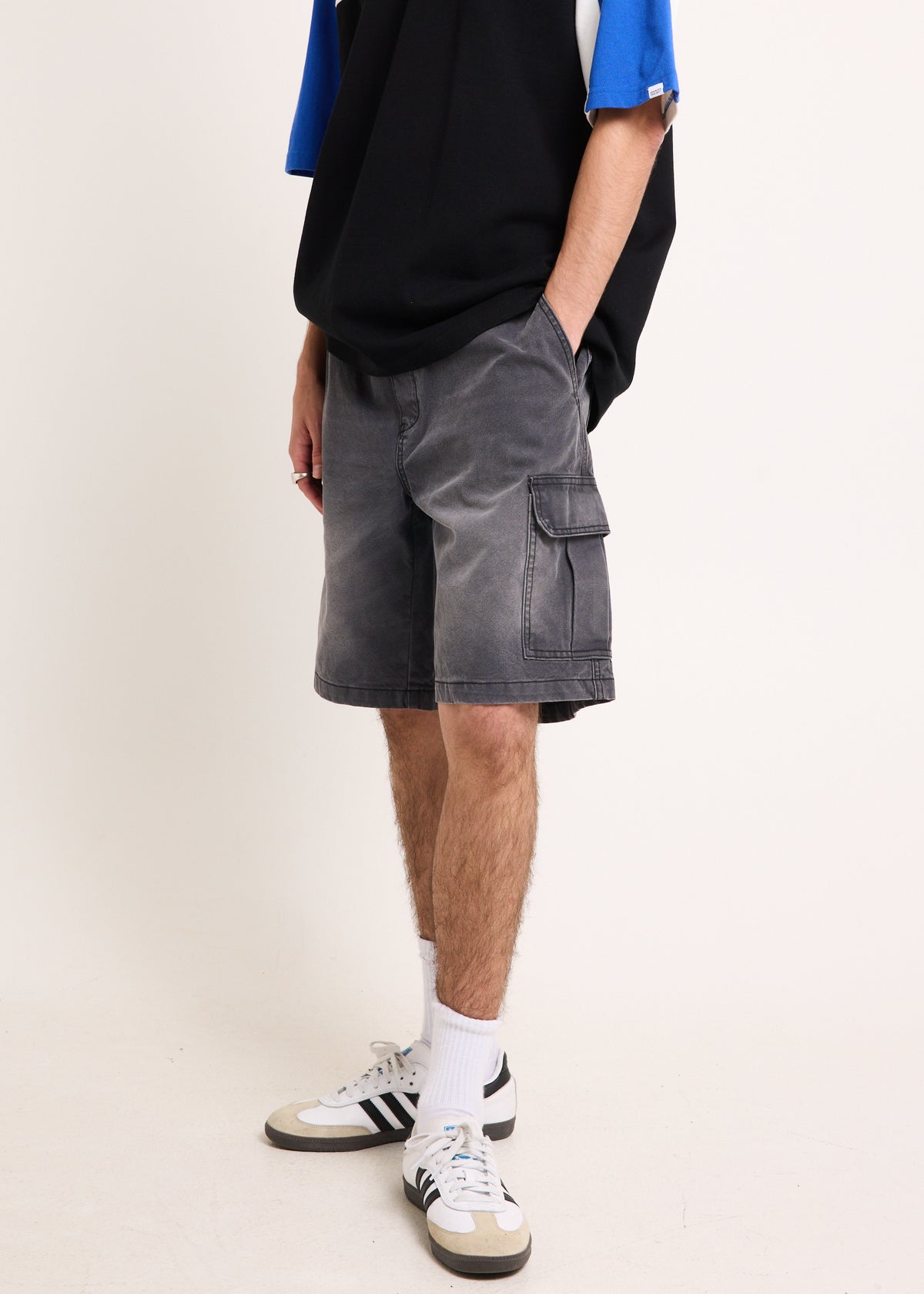 DNA Canvas Cargo Shorts GREY
