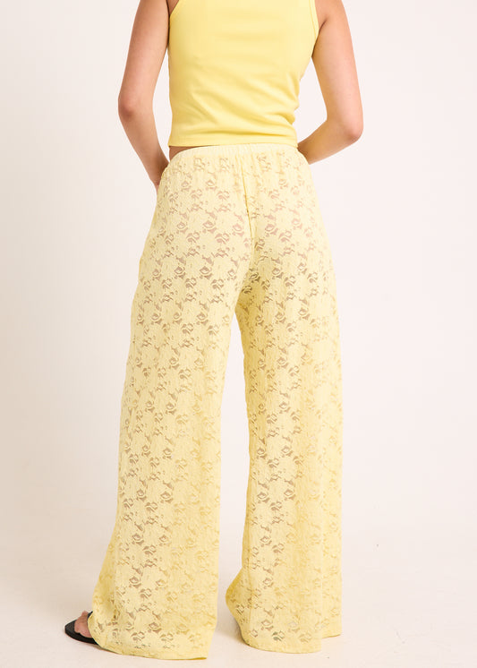 Jasmine Lace Relaxed Pants BUTTER