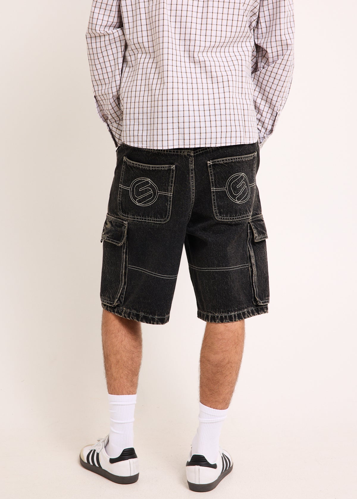 Motor Cargo Shorts BLACK