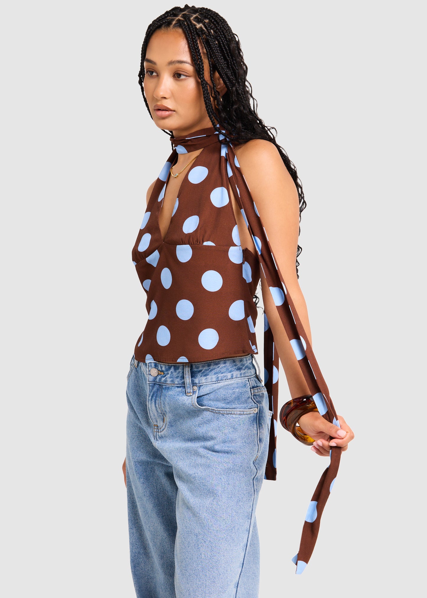 Maya Halter Scarf Top