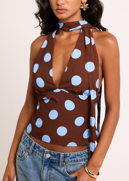 Maya Halter Scarf Top SPOT