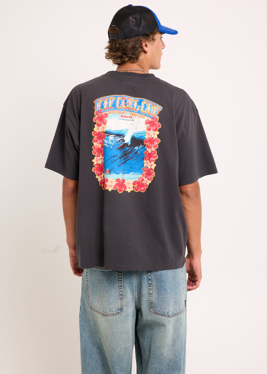 Cup Sunset Beach Hawaii T-Shirt WASHED BLACK
