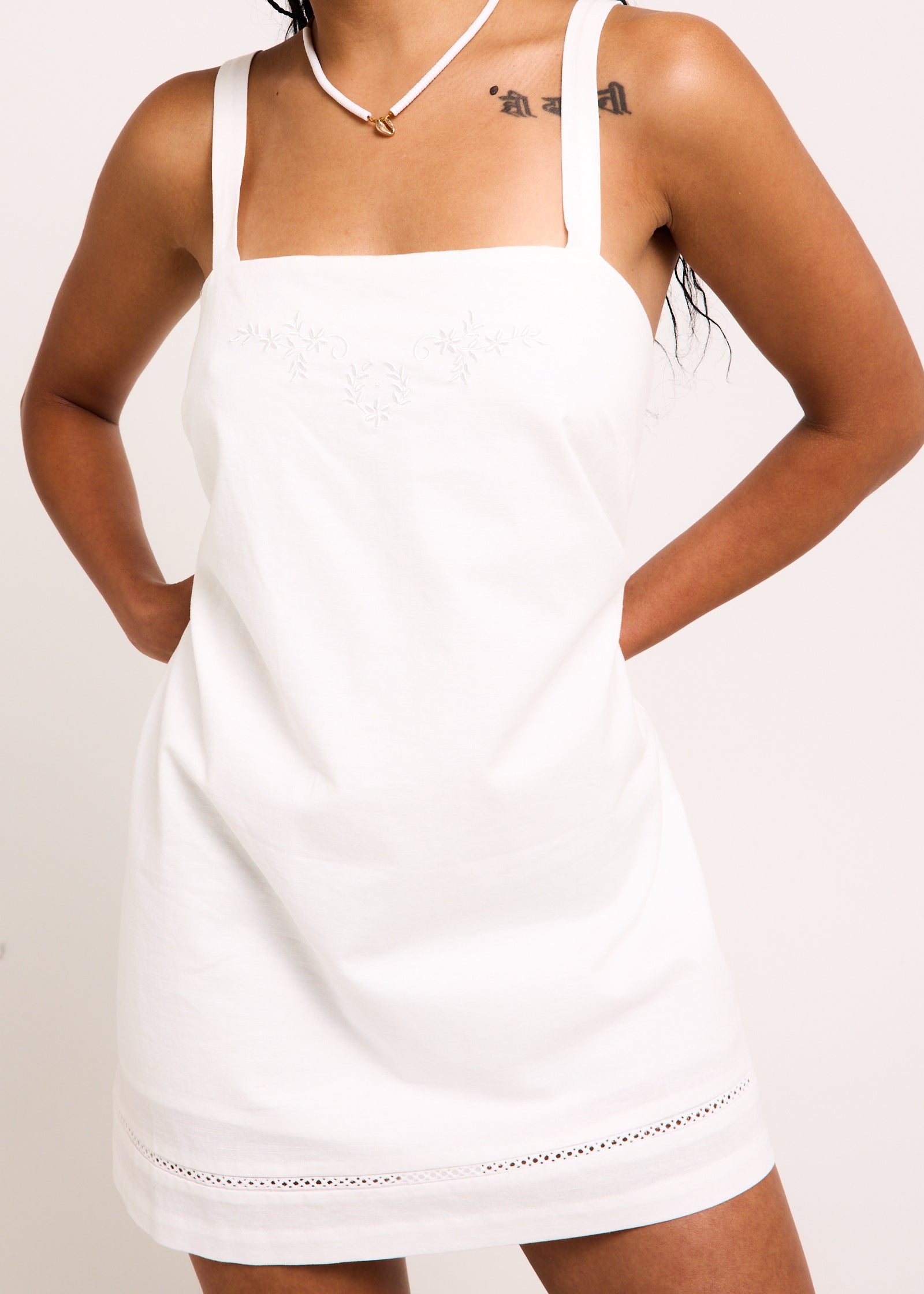 nerida mini dress Nerida Lace Detail Mini Dress – General Pants Co