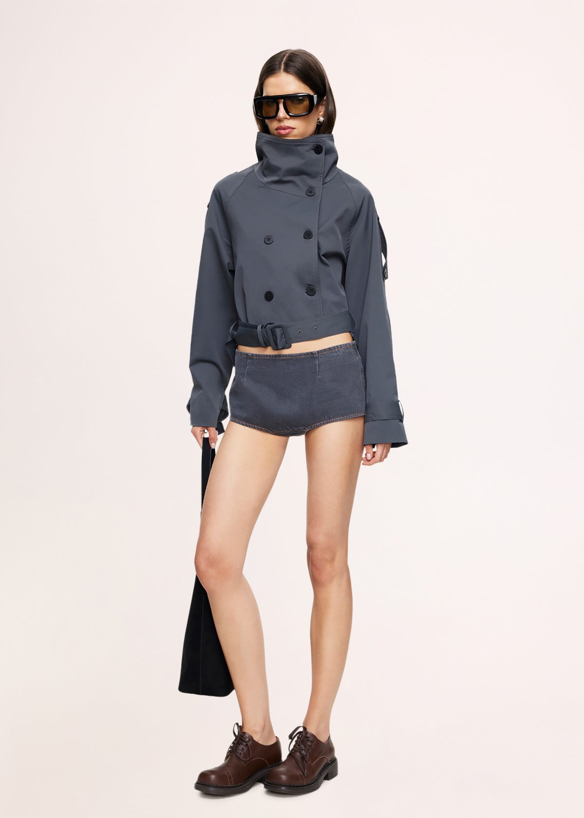 Blanc Cropped Trench OLIVE