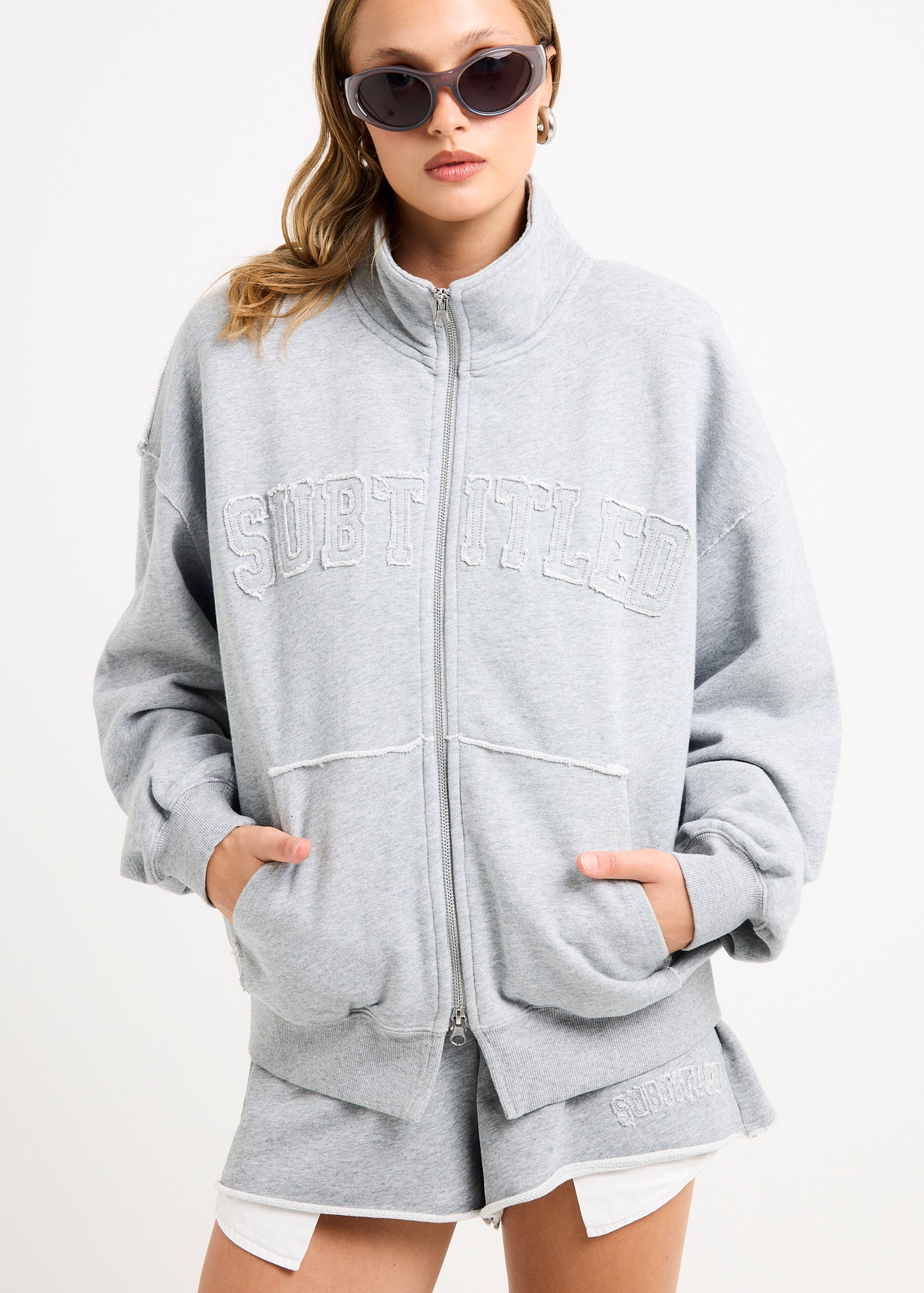 Brie Funnel Oversized Zip Thru Jacket