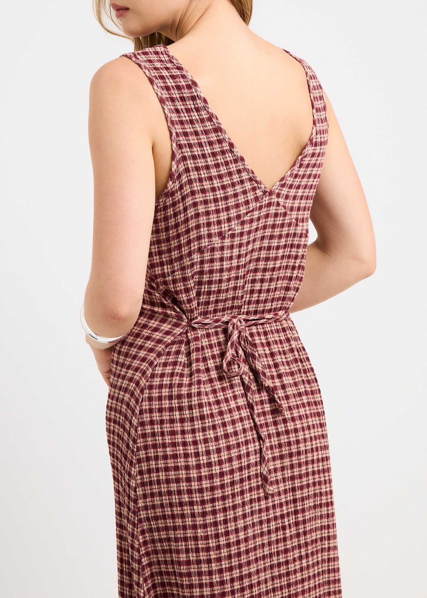 Capricorn Seersucker Midi Dress