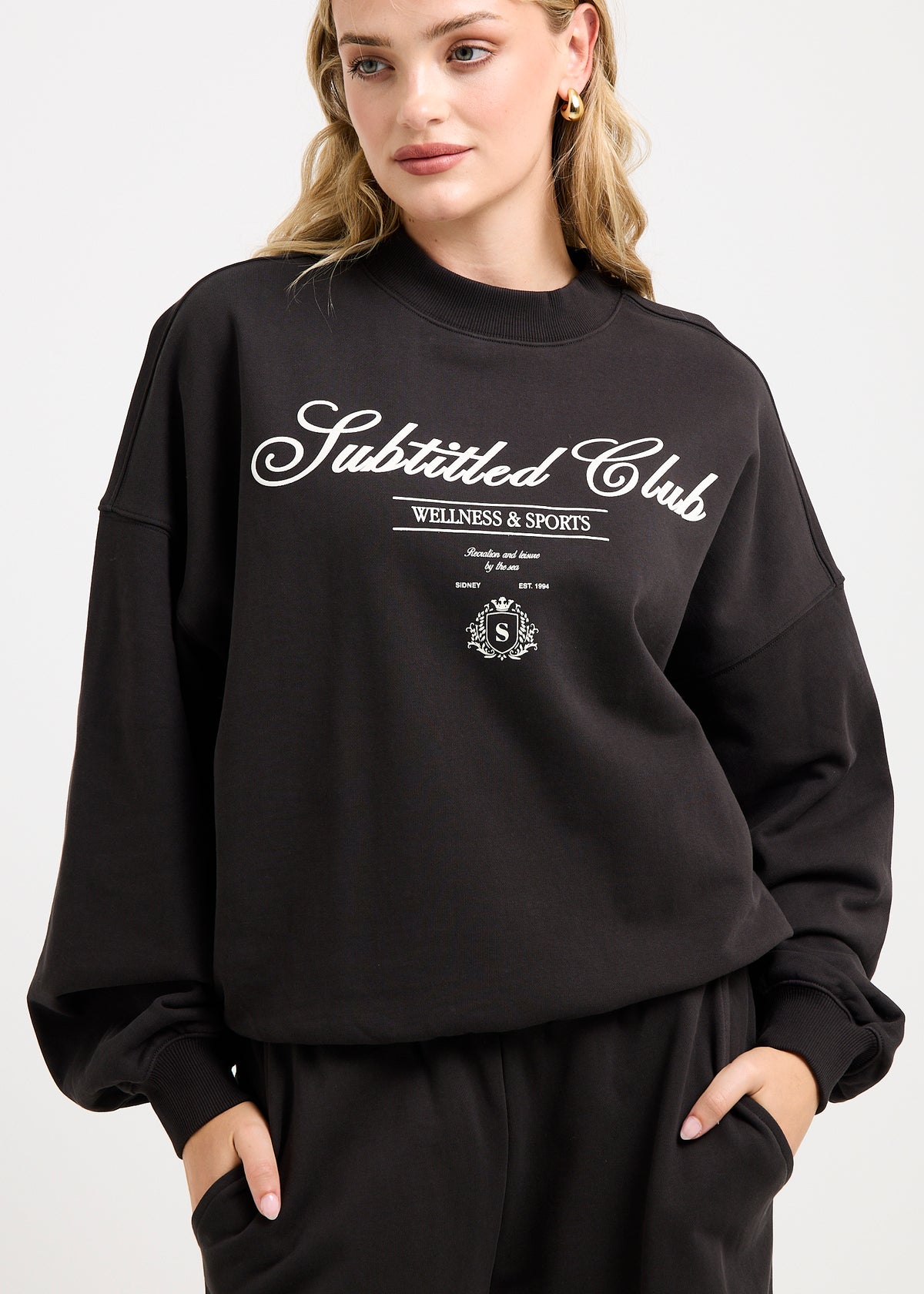 Recreation Crew Neck Jumper CHARCOAL