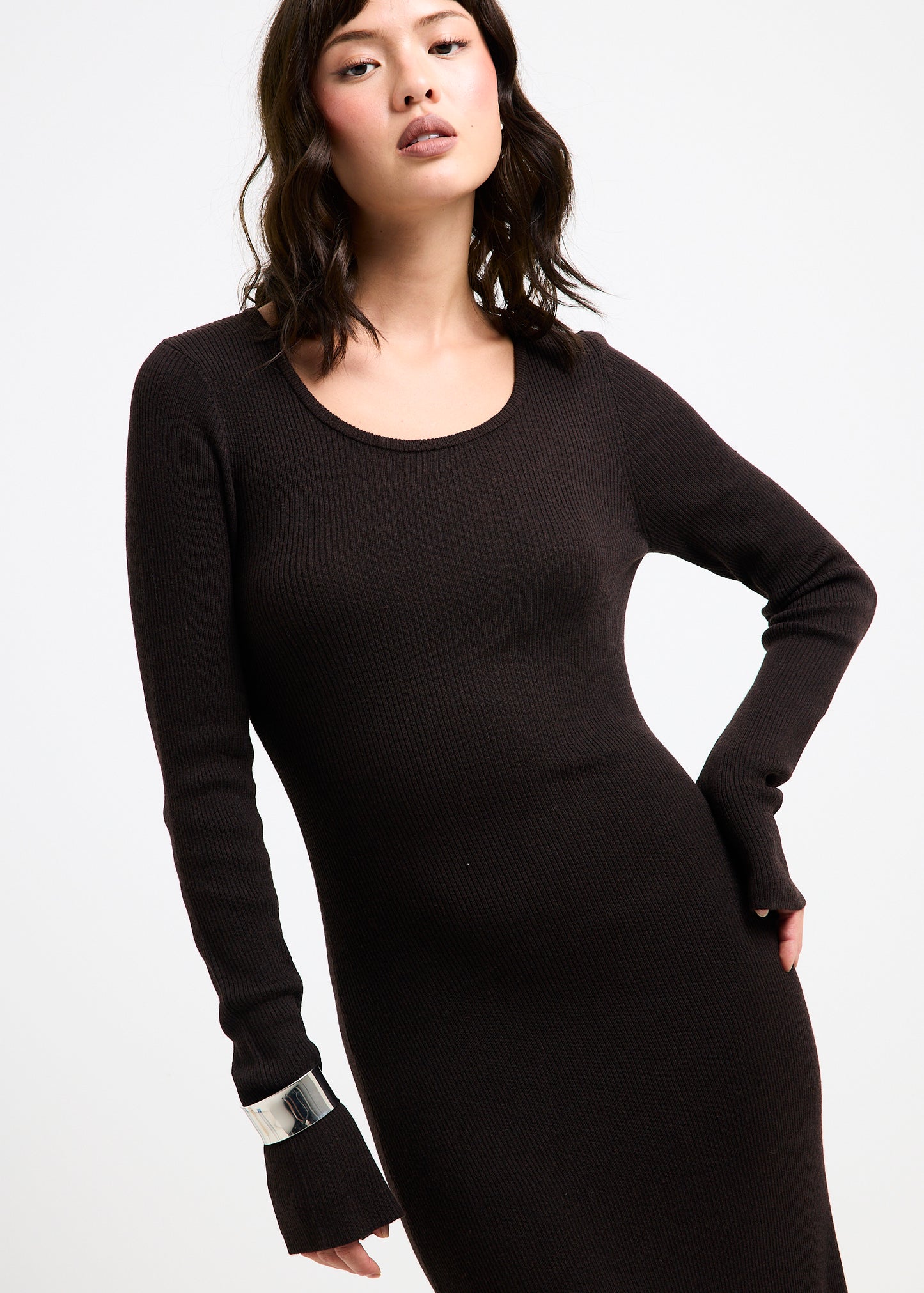 Virginia Long Sleeve Knit Maxi Dress