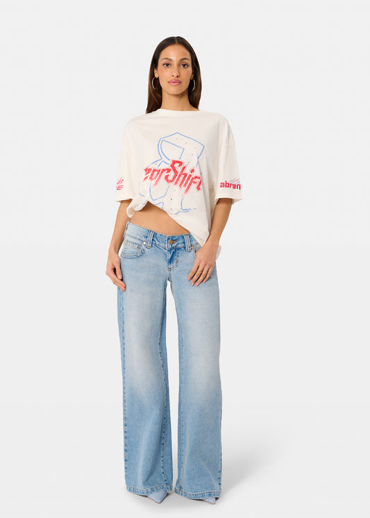00 Super Low Wide Denim Jeans JODY BLUE